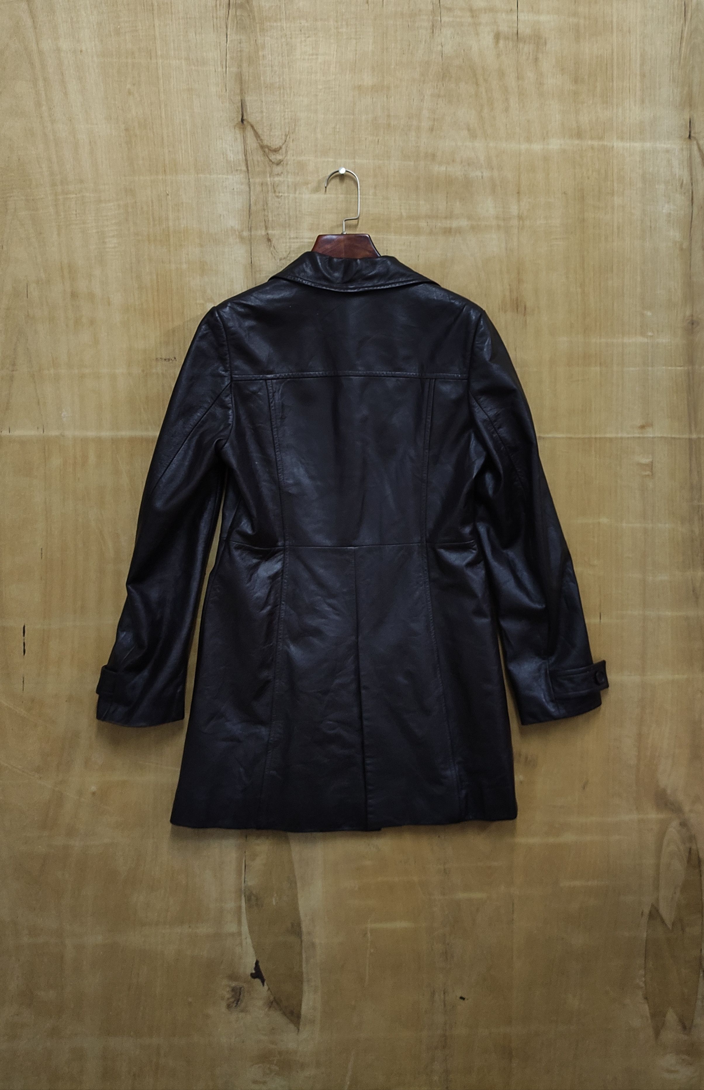 Leather SCOOP LEATHER COW HIDE LONG COAT JACKET WOMEN STYLE Size ONE SIZE - 2 Thumbnail