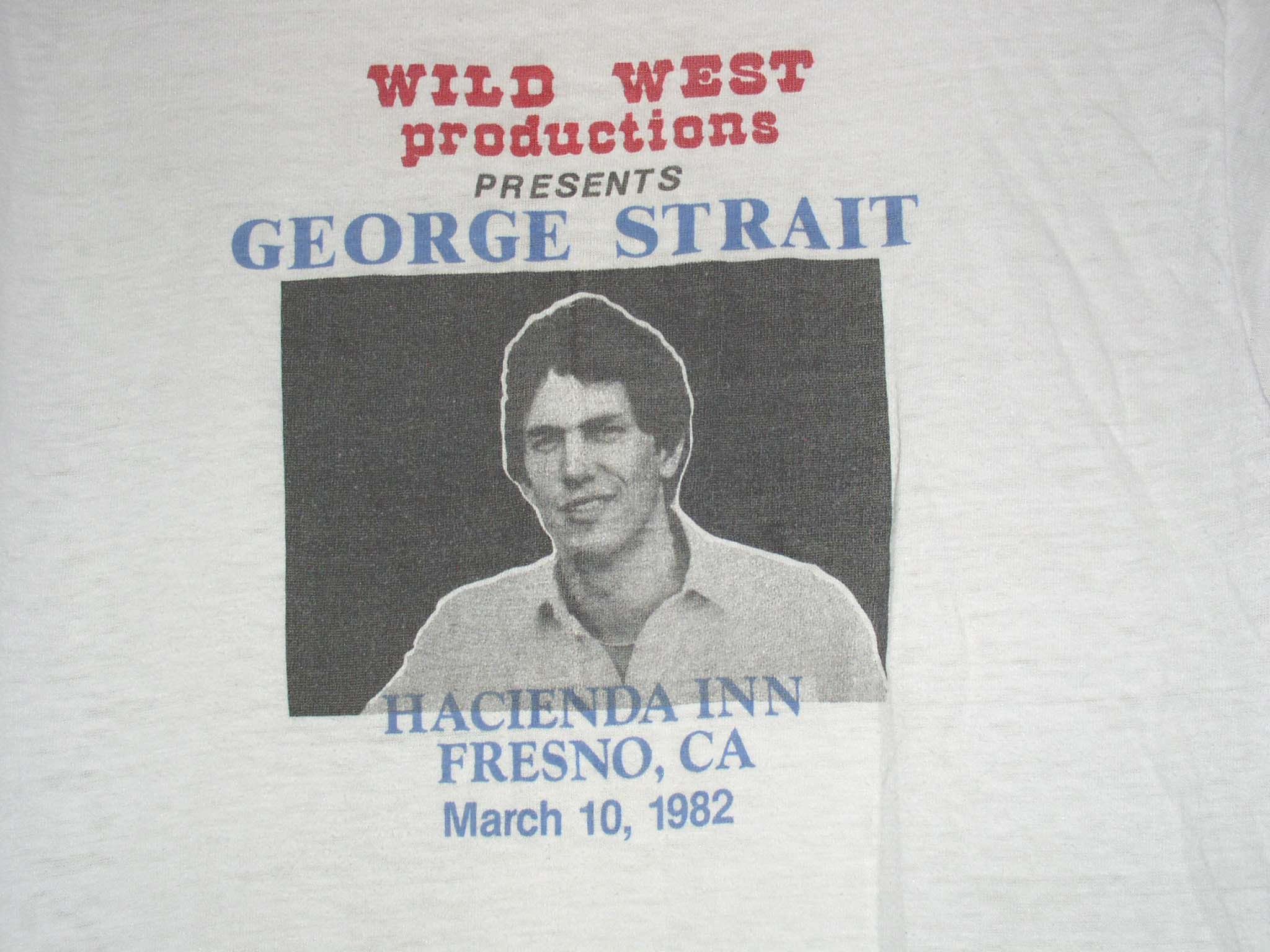 Hanes GEORGE STRAIT CONCERT T SHIRT 1982 HACIENDA INN FRESNO CA Size US L / EU 52-54 / 3 - 2 Thumbnail