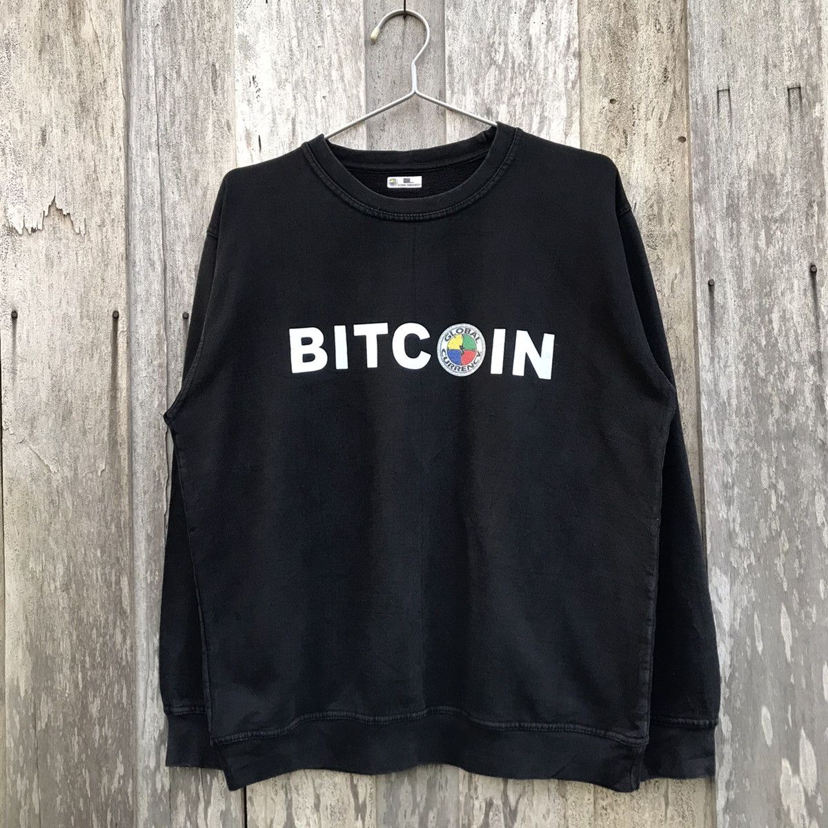 Global Currency Bitcoin Sweatshirt Big Logo