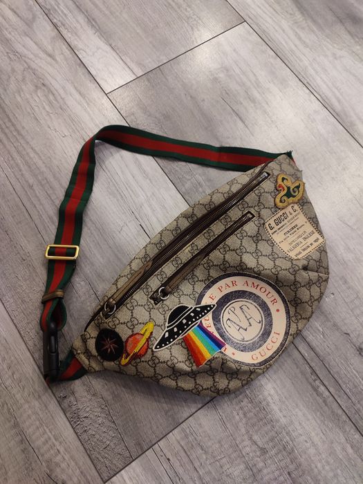 Gucci Men's GG Supreme Patches Messenger Bag