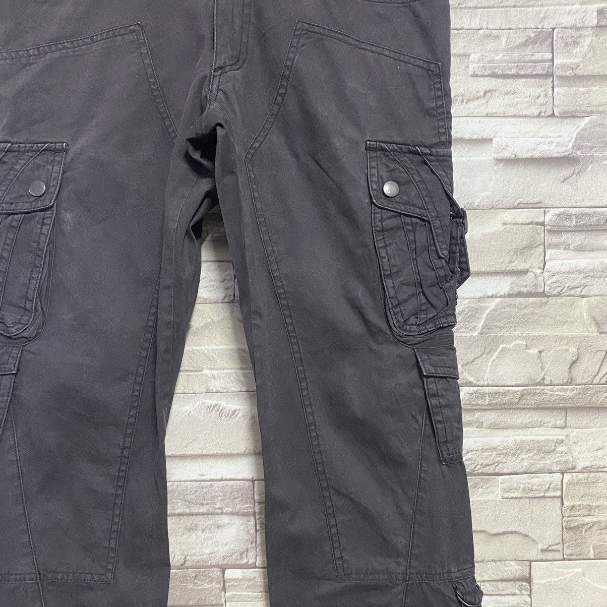 Japanese Brand Michel Klein Homme Cargo Flare Pants Bondage Size US 29 - 7 Thumbnail