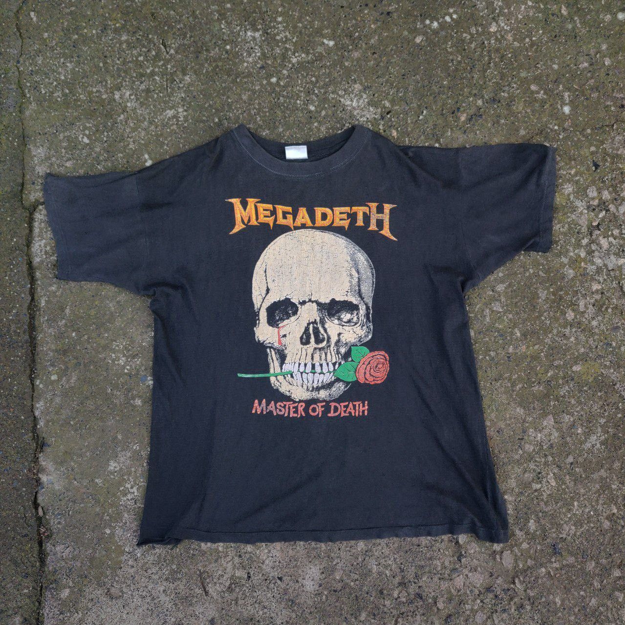 Band Tees RARE Trashed Megadeth Master of Death 90's Risk Promo Band T Size US L / EU 52-54 / 3 - 1 Thumbnail