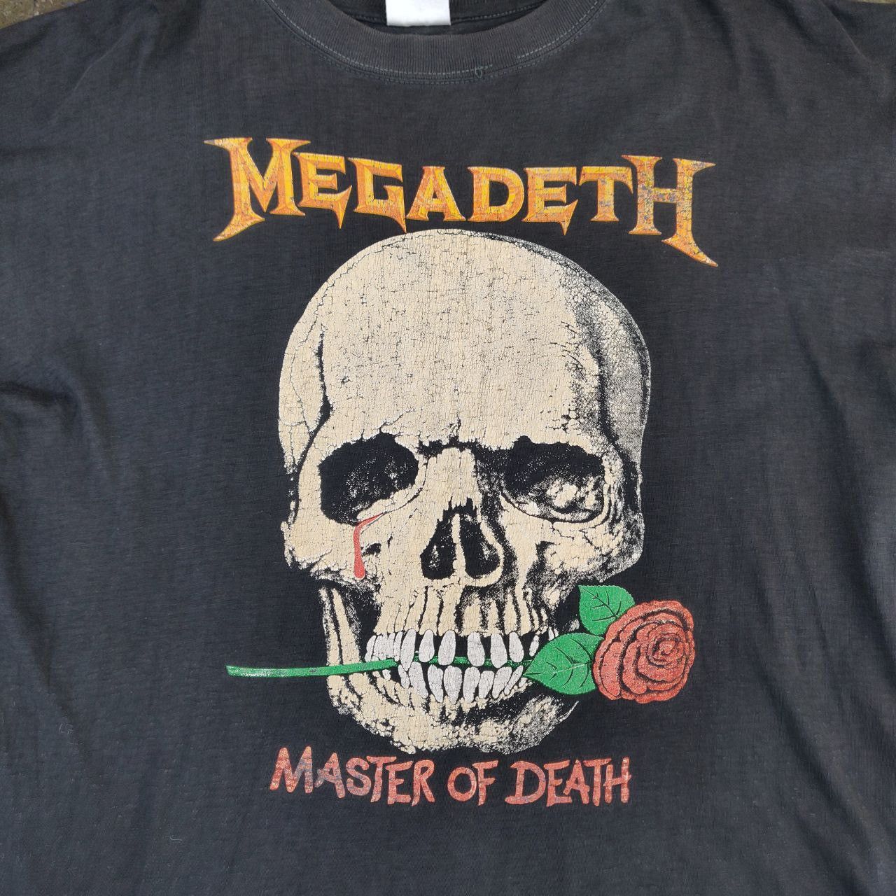 Band Tees RARE Trashed Megadeth Master of Death 90's Risk Promo Band T Size US L / EU 52-54 / 3 - 3 Thumbnail
