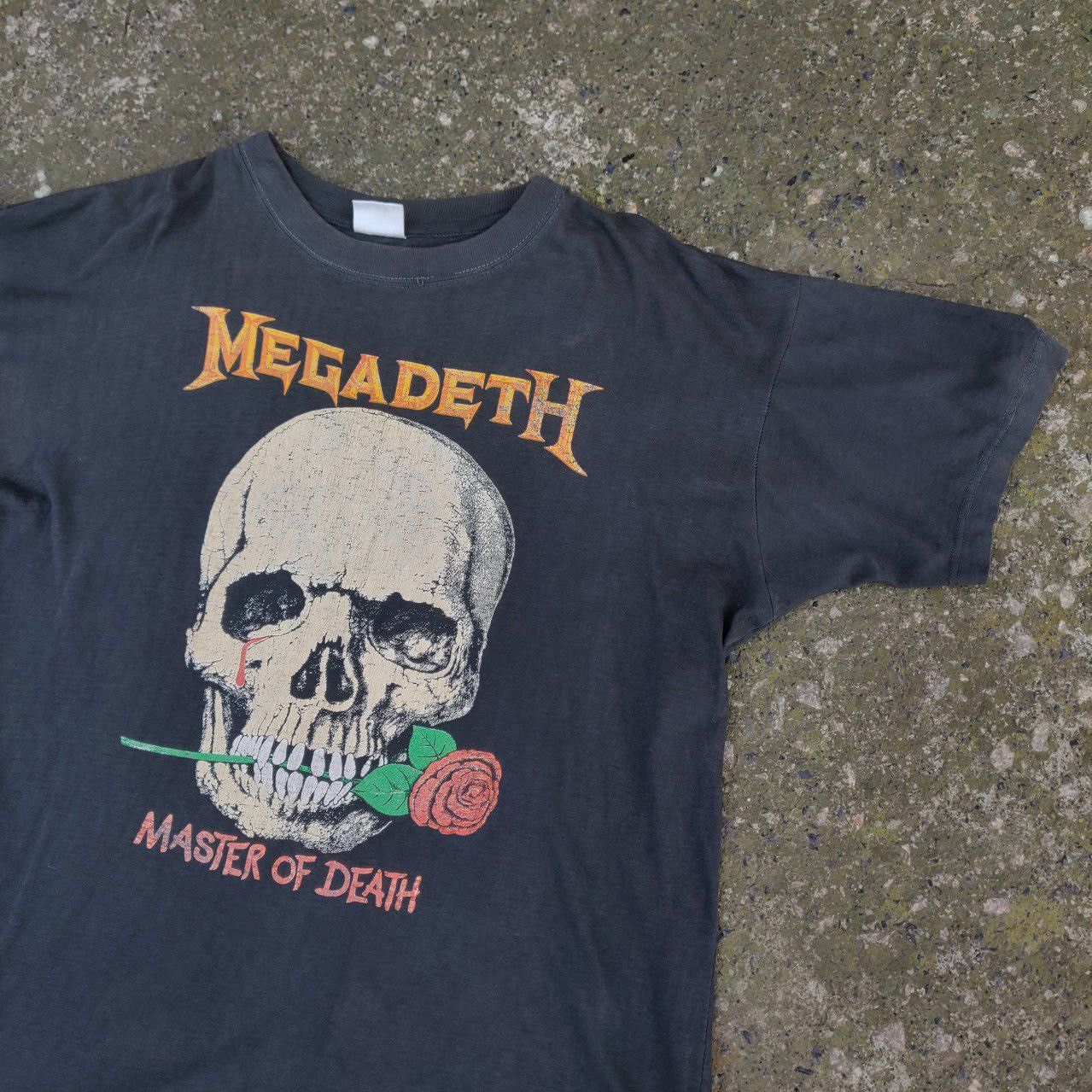 Band Tees RARE Trashed Megadeth Master of Death 90's Risk Promo Band T Size US L / EU 52-54 / 3 - 2 Thumbnail