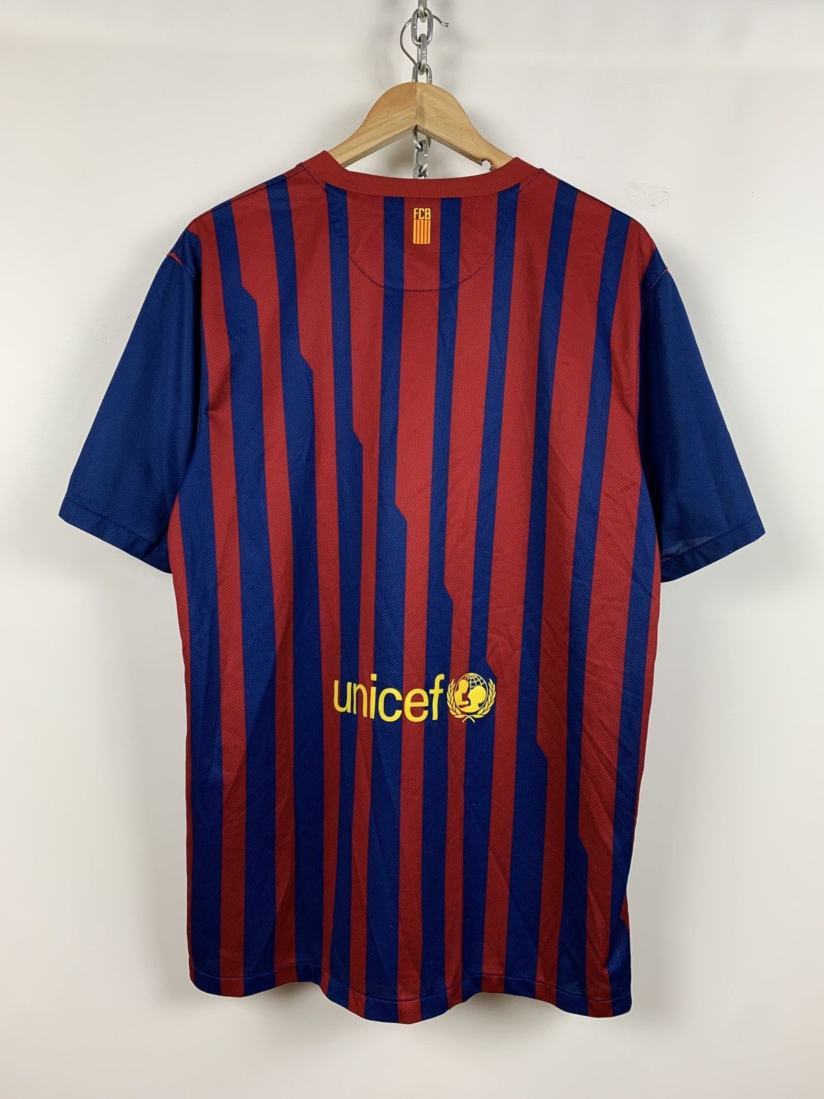Nike 2011-2012 Nike FC Barcelona Home Soccer Jersey Size US XL / EU 56 / 4 - 2 Thumbnail