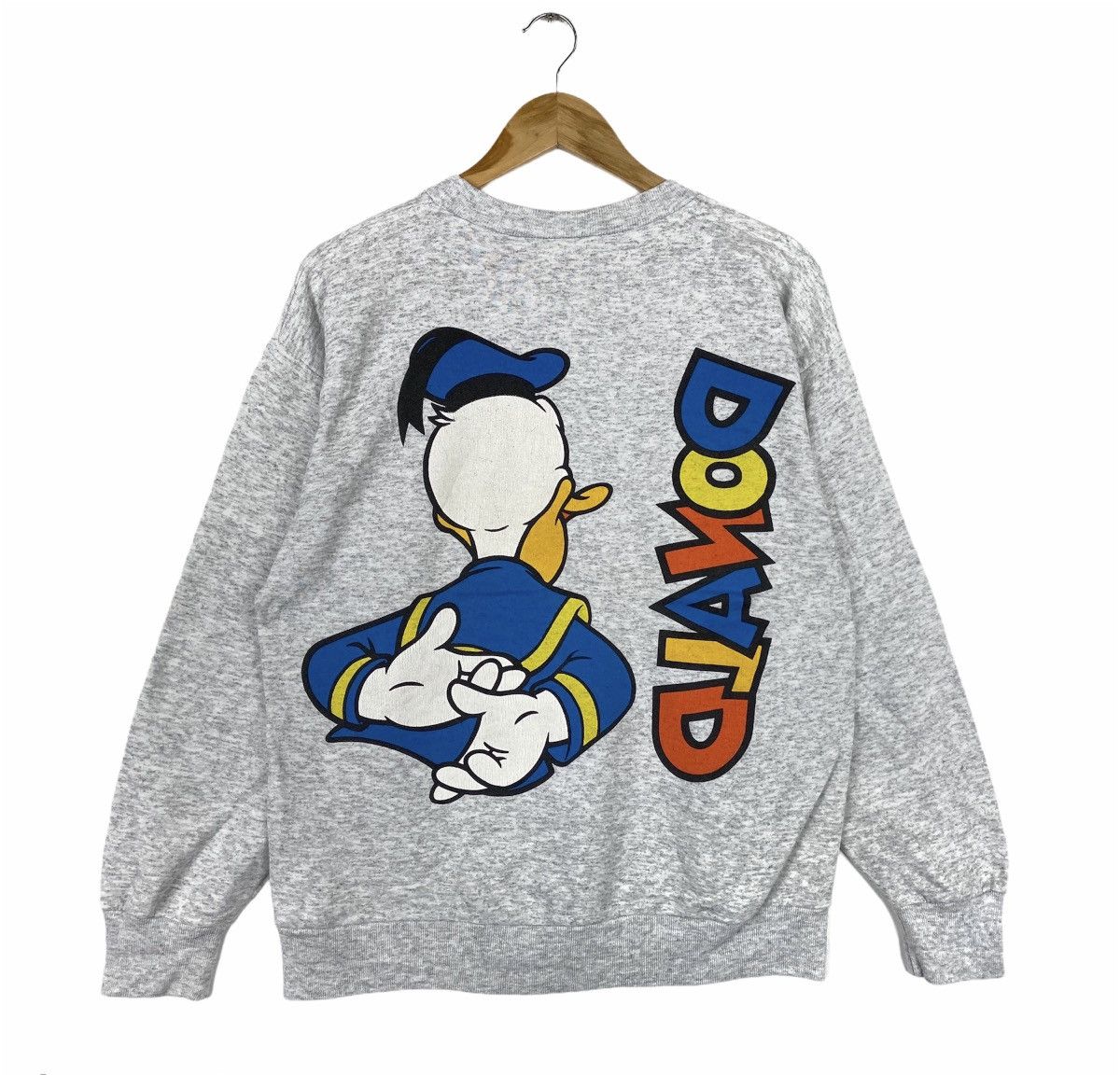 Disney × Vintage Vintage 90s Donald Duck Disney Sweatshirt Big Logo Size US M / EU 48-50 / 2 - 2 Thumbnail