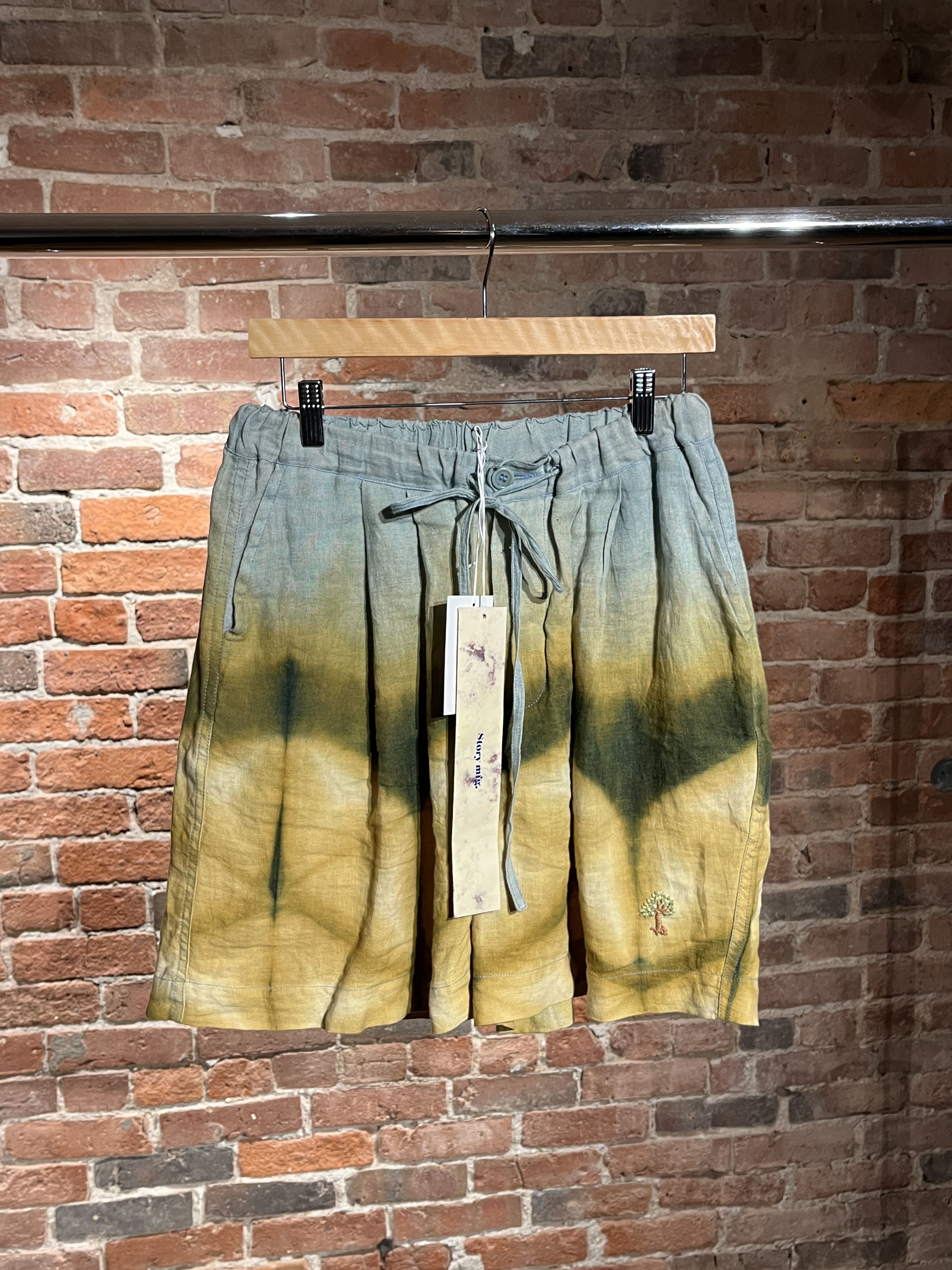 Multicolor Organic Linen Shorts
