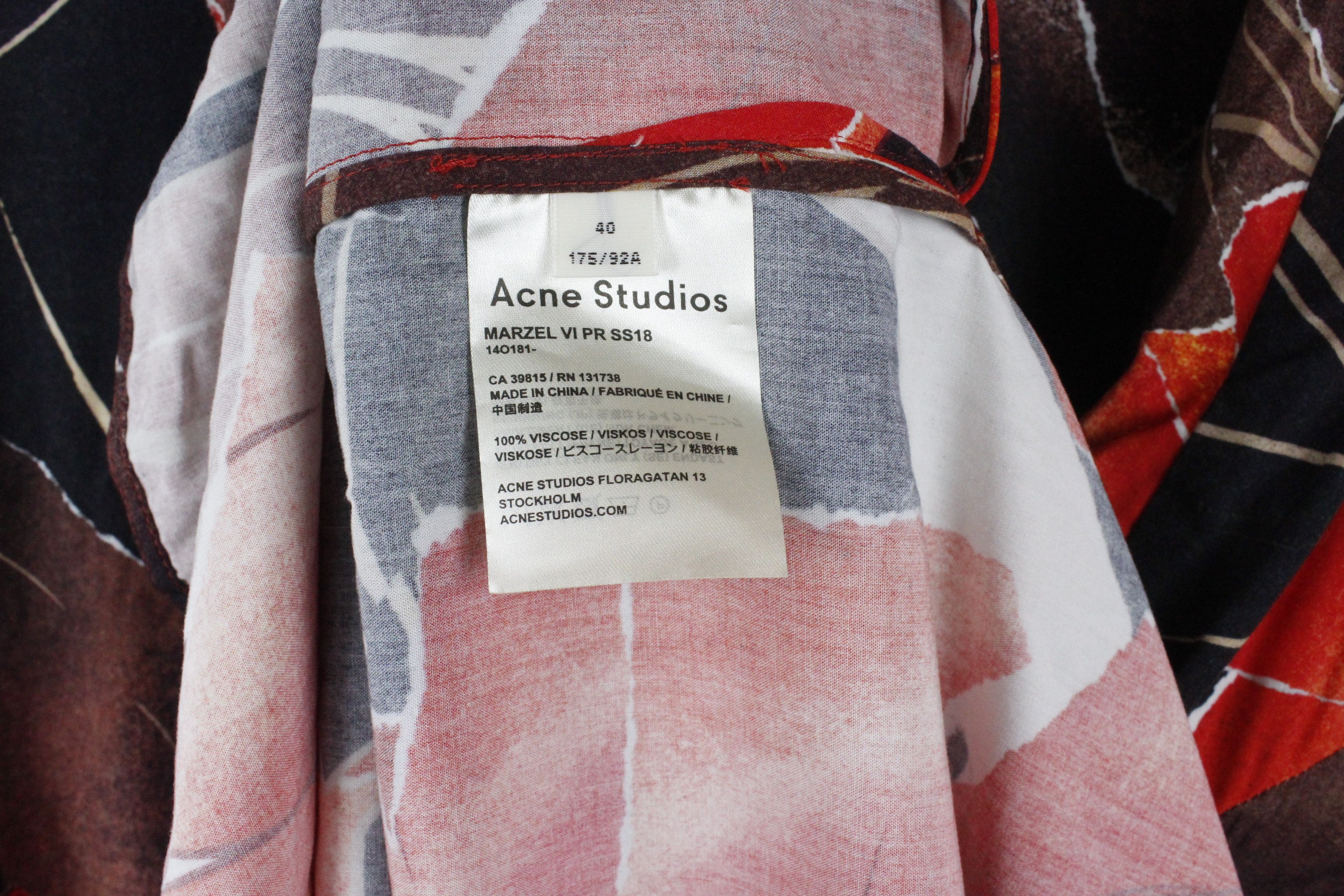 Acne Studios Womens Acne Studios Marzel Vi Pr Brown/Red Leave Tunic Dress Size M / US 6-8 / IT 42-44 - 8 Thumbnail