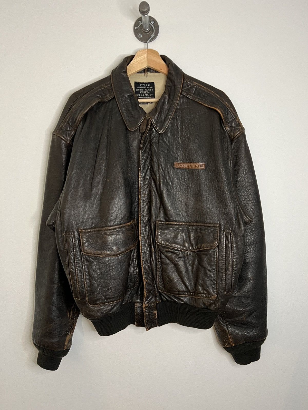 Us Air Force Vintage AVIREX TYPE A2 BOMBER LEATHER Jacket Grailed