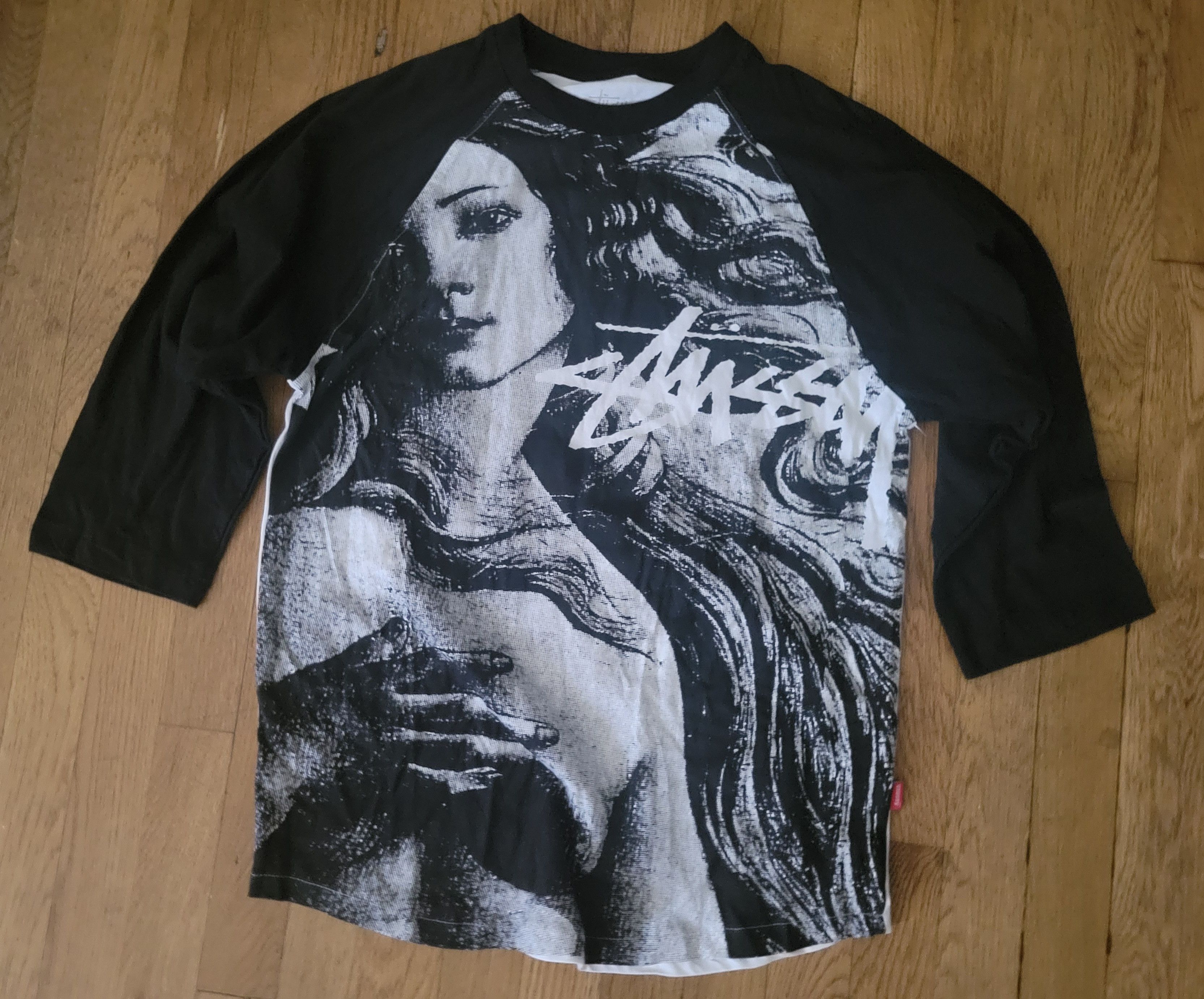 Streetwear × Stussy Stussy Venus 3/4 sleeve raglan shirt sz