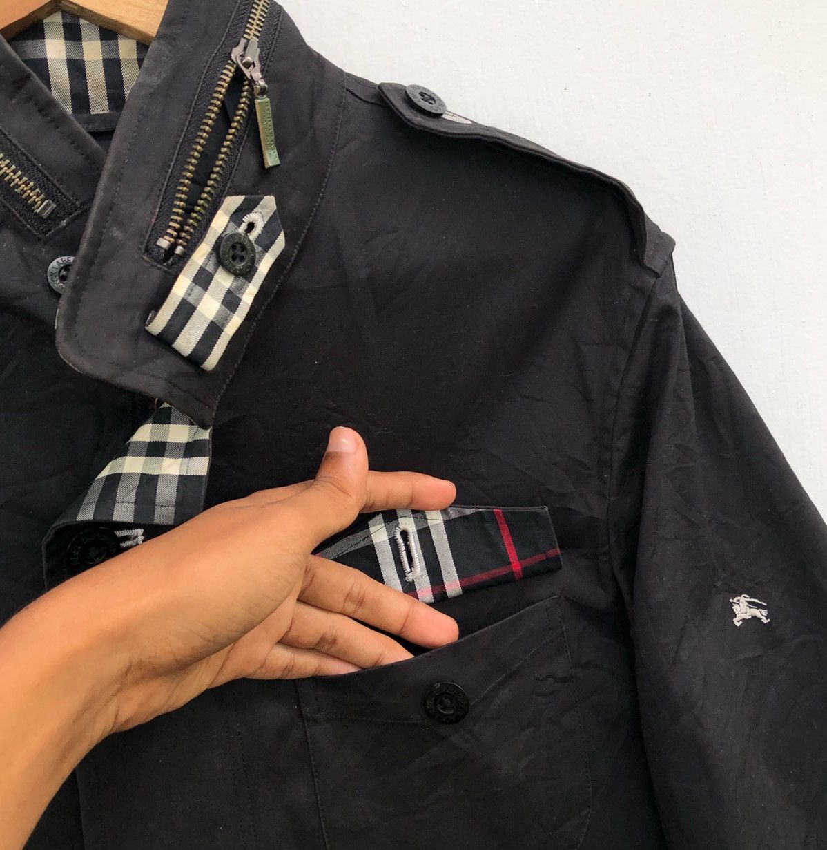Burberry 🔥 Burberry Black Label Nova Check Trench Coat With Hooded Size US M / EU 48-50 / 2 - 12 Thumbnail