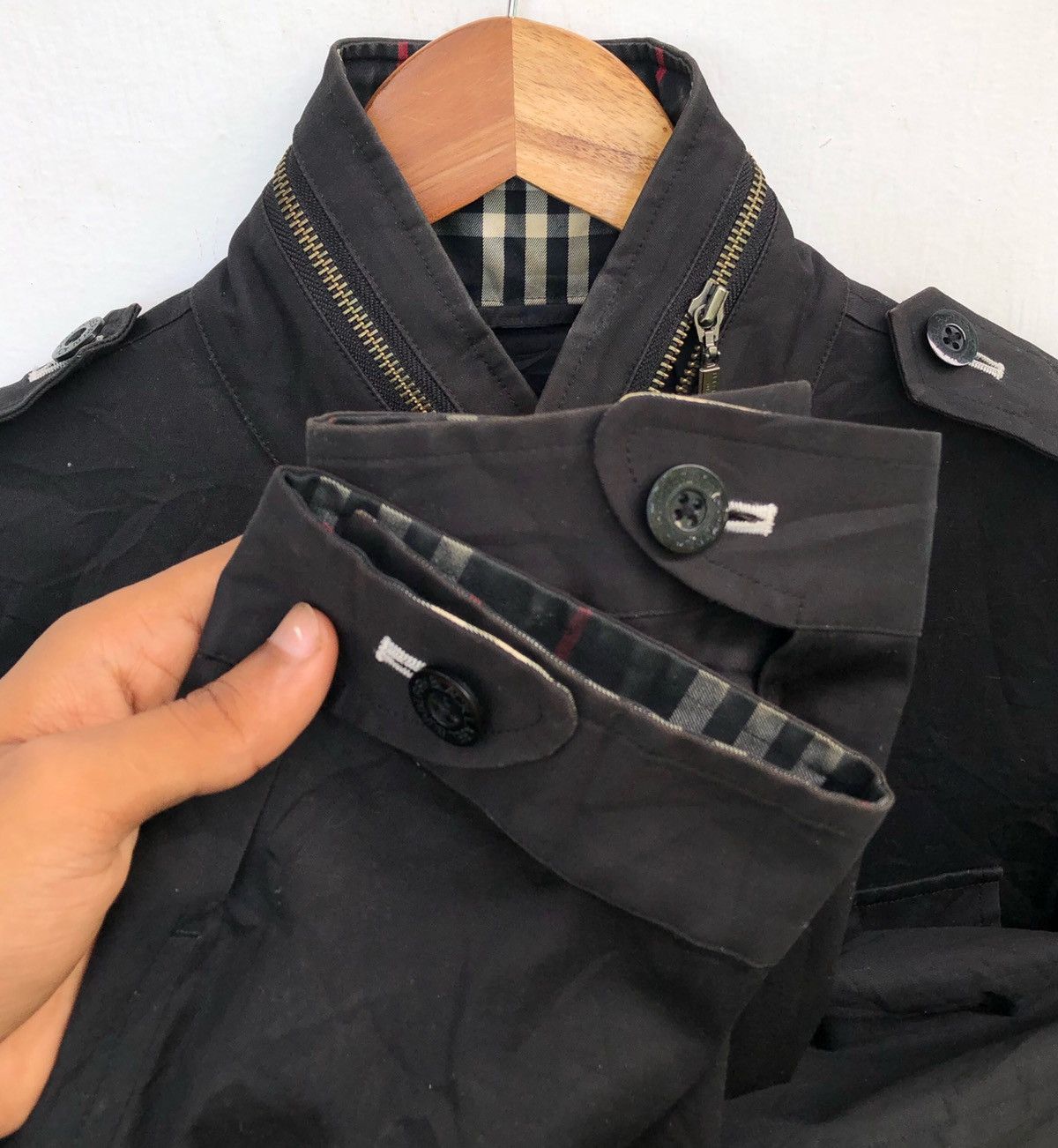 Burberry 🔥 Burberry Black Label Nova Check Trench Coat With Hooded Size US M / EU 48-50 / 2 - 10 Thumbnail
