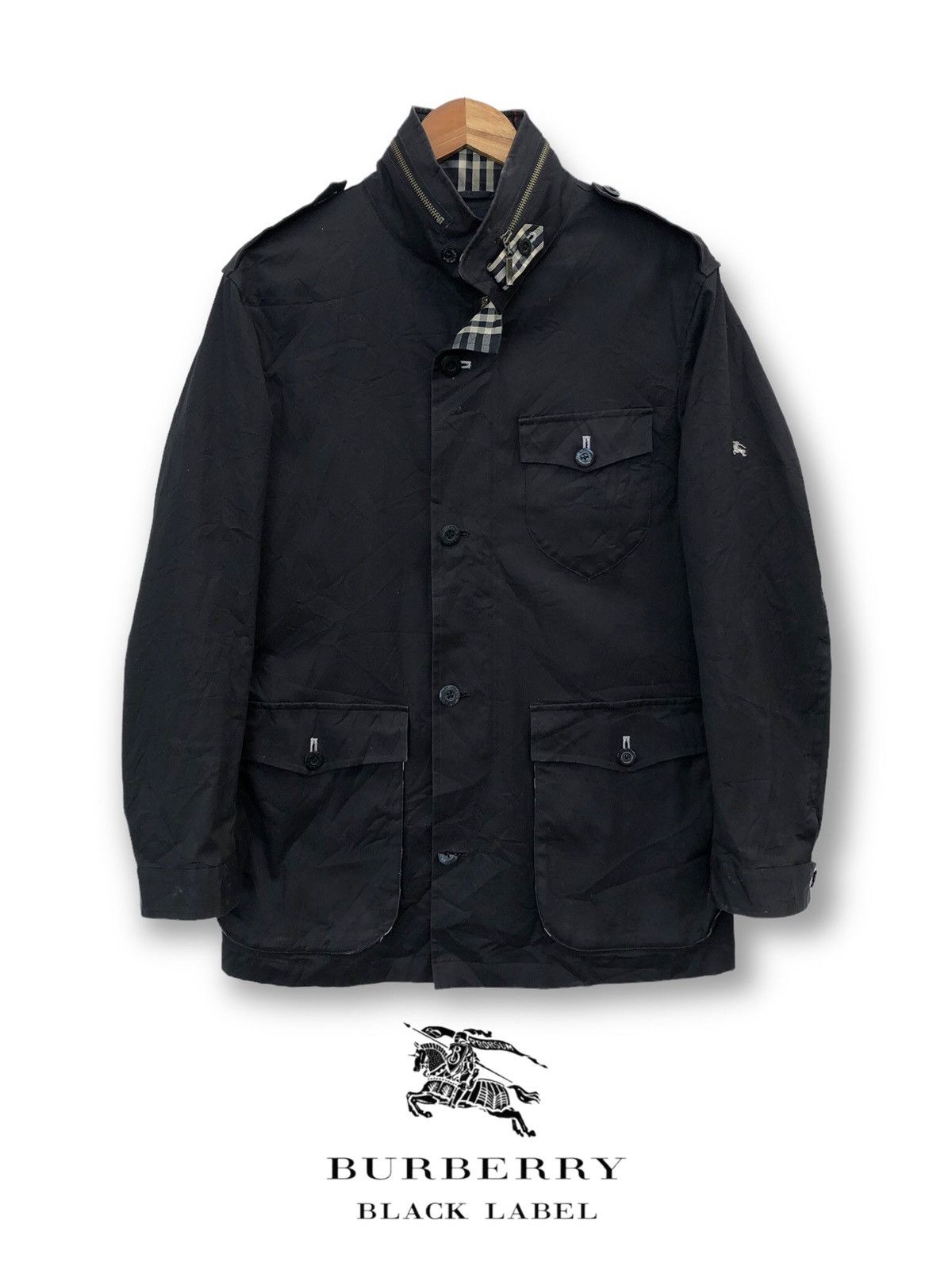 Burberry 🔥 Burberry Black Label Nova Check Trench Coat With Hooded Size US M / EU 48-50 / 2 - 1 Thumbnail