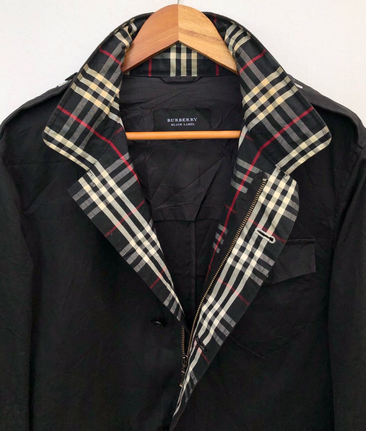 Burberry 🔥 Burberry Black Label Nova Check Trench Coat With Hooded Size US M / EU 48-50 / 2 - 9 Thumbnail
