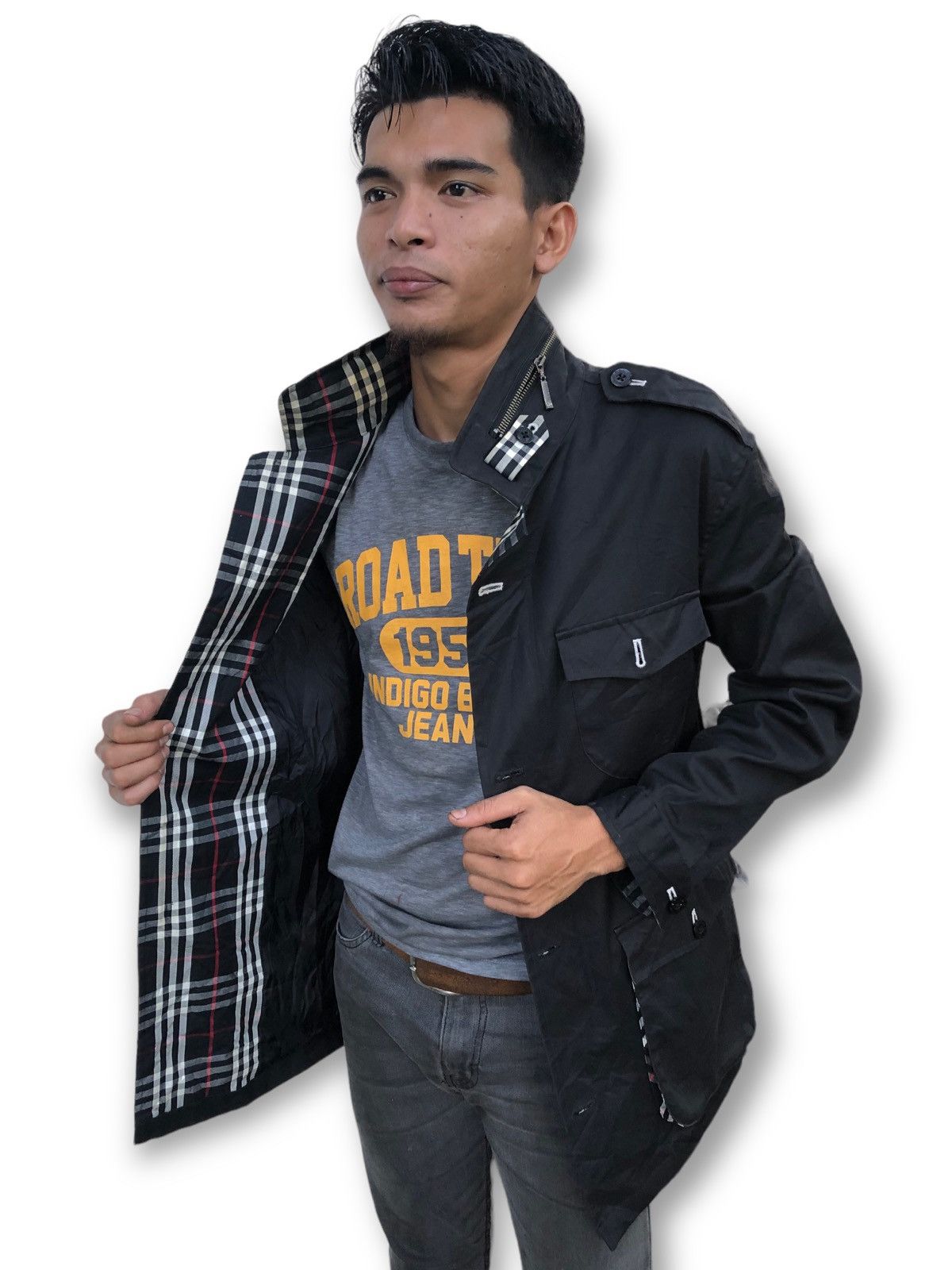 Burberry 🔥 Burberry Black Label Nova Check Trench Coat With Hooded Size US M / EU 48-50 / 2 - 2 Thumbnail