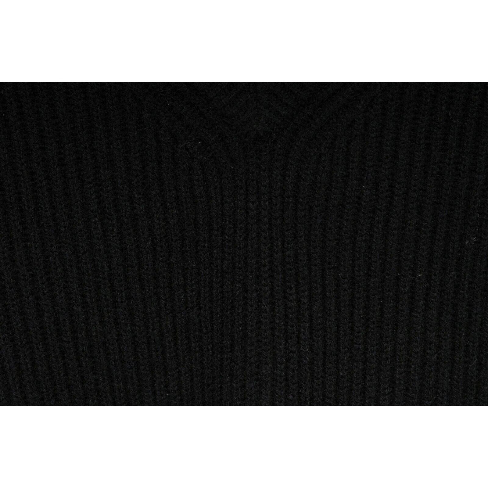 Helmut Lang Cutout Ribbed Wool Cashmere V Neck Size S / US 4 / IT 40 - 6 Thumbnail