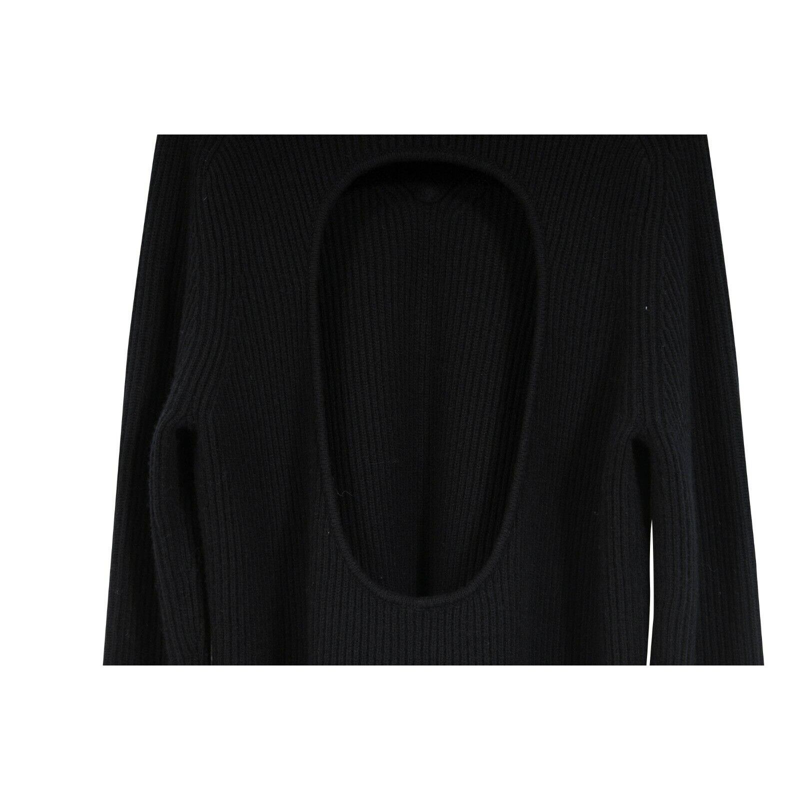 Helmut Lang Cutout Ribbed Wool Cashmere V Neck Size S / US 4 / IT 40 - 7 Thumbnail