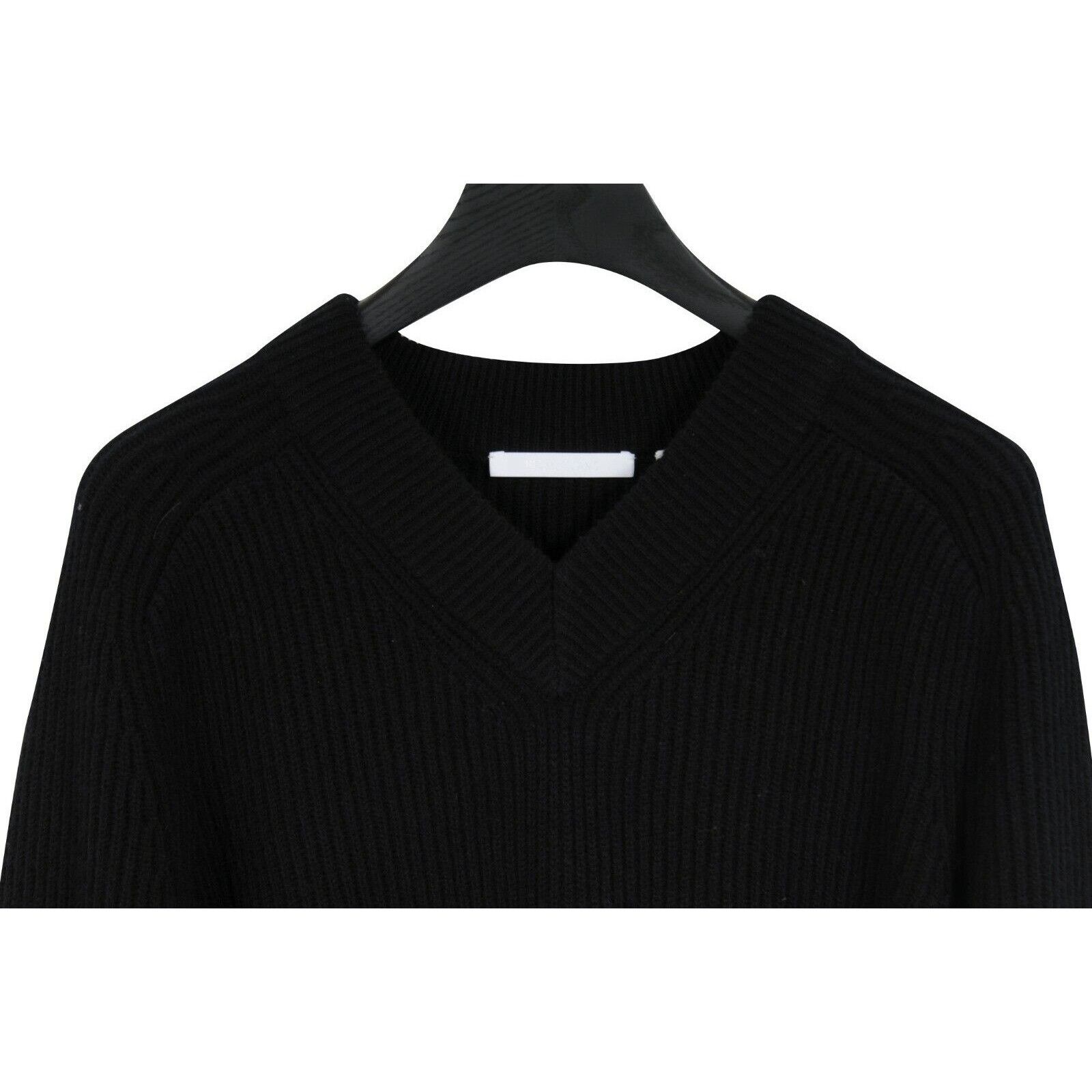 Helmut Lang Cutout Ribbed Wool Cashmere V Neck Size S / US 4 / IT 40 - 5 Thumbnail