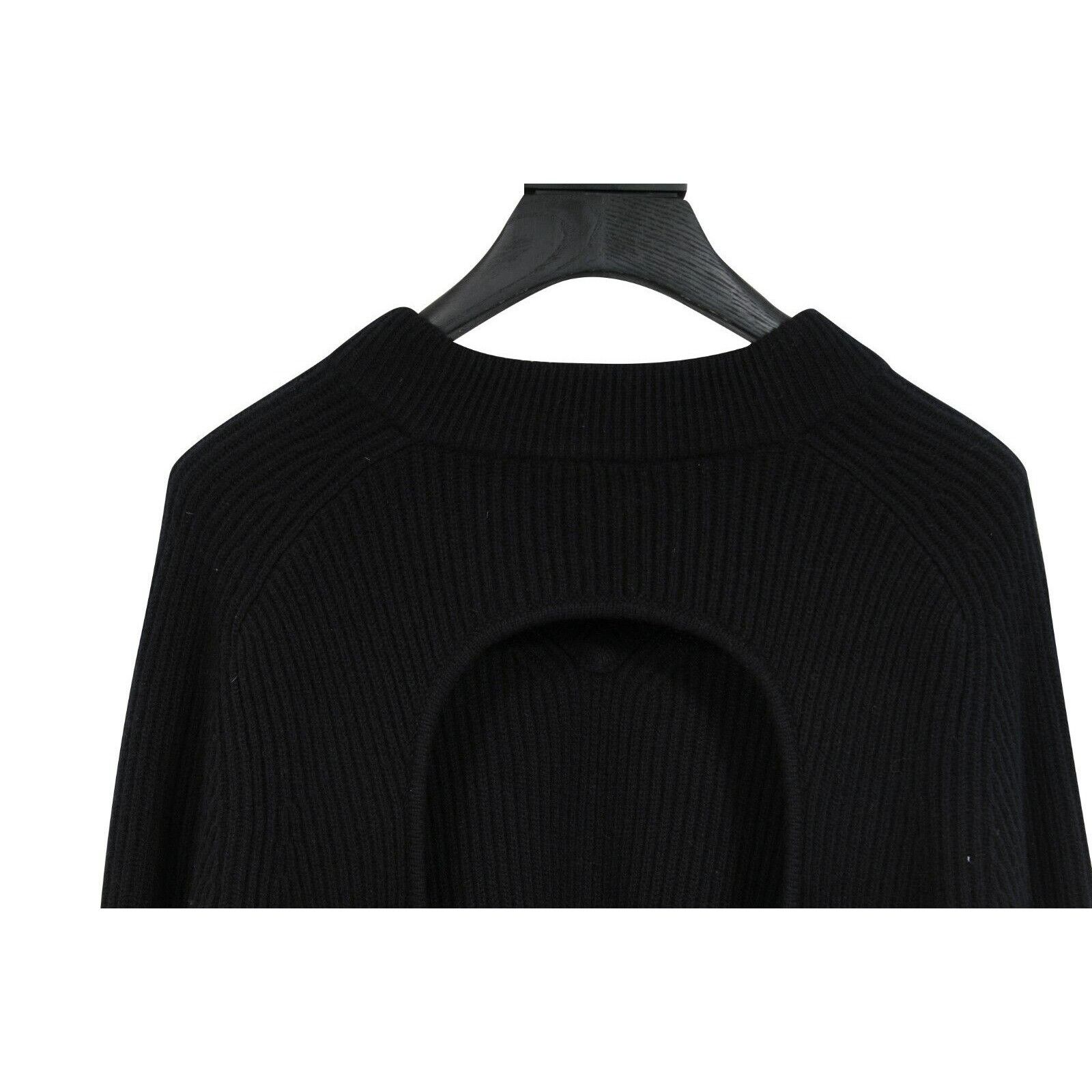 Helmut Lang Cutout Ribbed Wool Cashmere V Neck Size S / US 4 / IT 40 - 9 Thumbnail