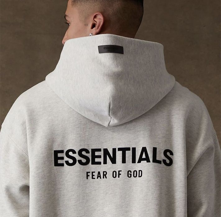 Gray Relaxed Hoodie by Fear of God ESSENTIALS on Sale