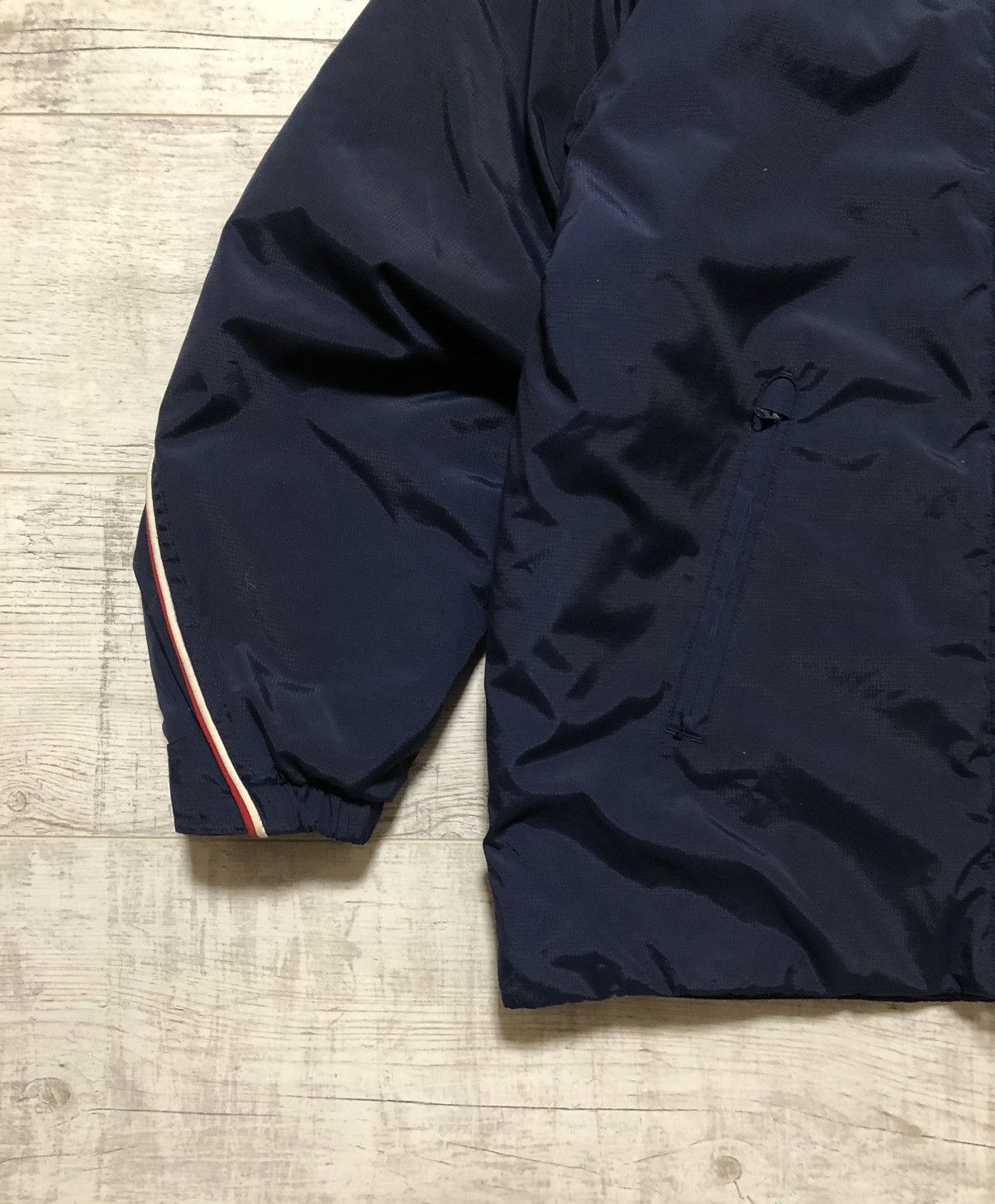 Nike × Vintage Vintage Y2K Nike Nylon Drill Light Puffer Jacket Big Logo Size US S / EU 44-46 / 1 - 7 Thumbnail