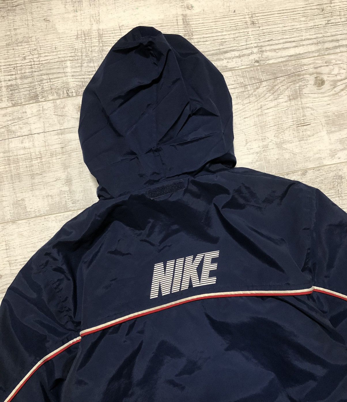 Nike × Vintage Vintage Y2K Nike Nylon Drill Light Puffer Jacket Big Logo Size US S / EU 44-46 / 1 - 13 Thumbnail
