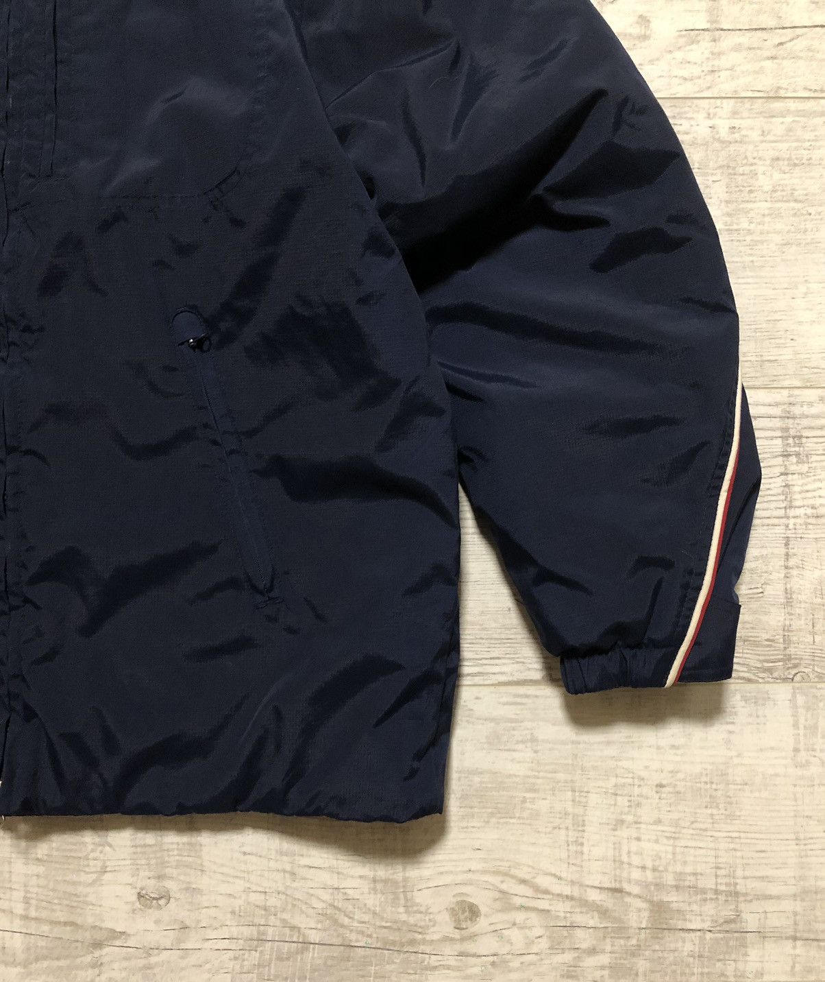 Nike × Vintage Vintage Y2K Nike Nylon Drill Light Puffer Jacket Big Logo Size US S / EU 44-46 / 1 - 8 Thumbnail