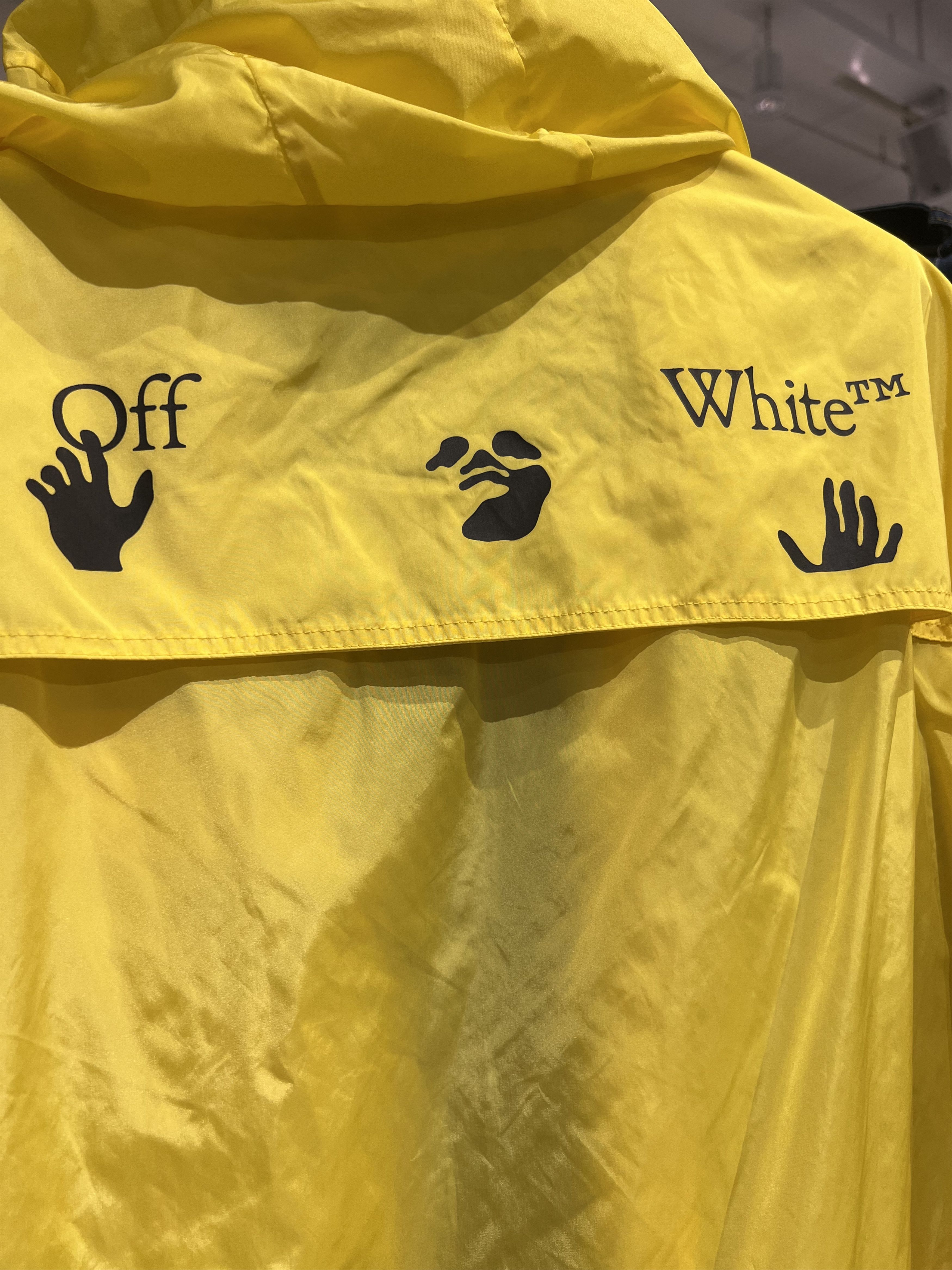 Yellow Off White Jacket Windbreaker Off-White Logo Tape