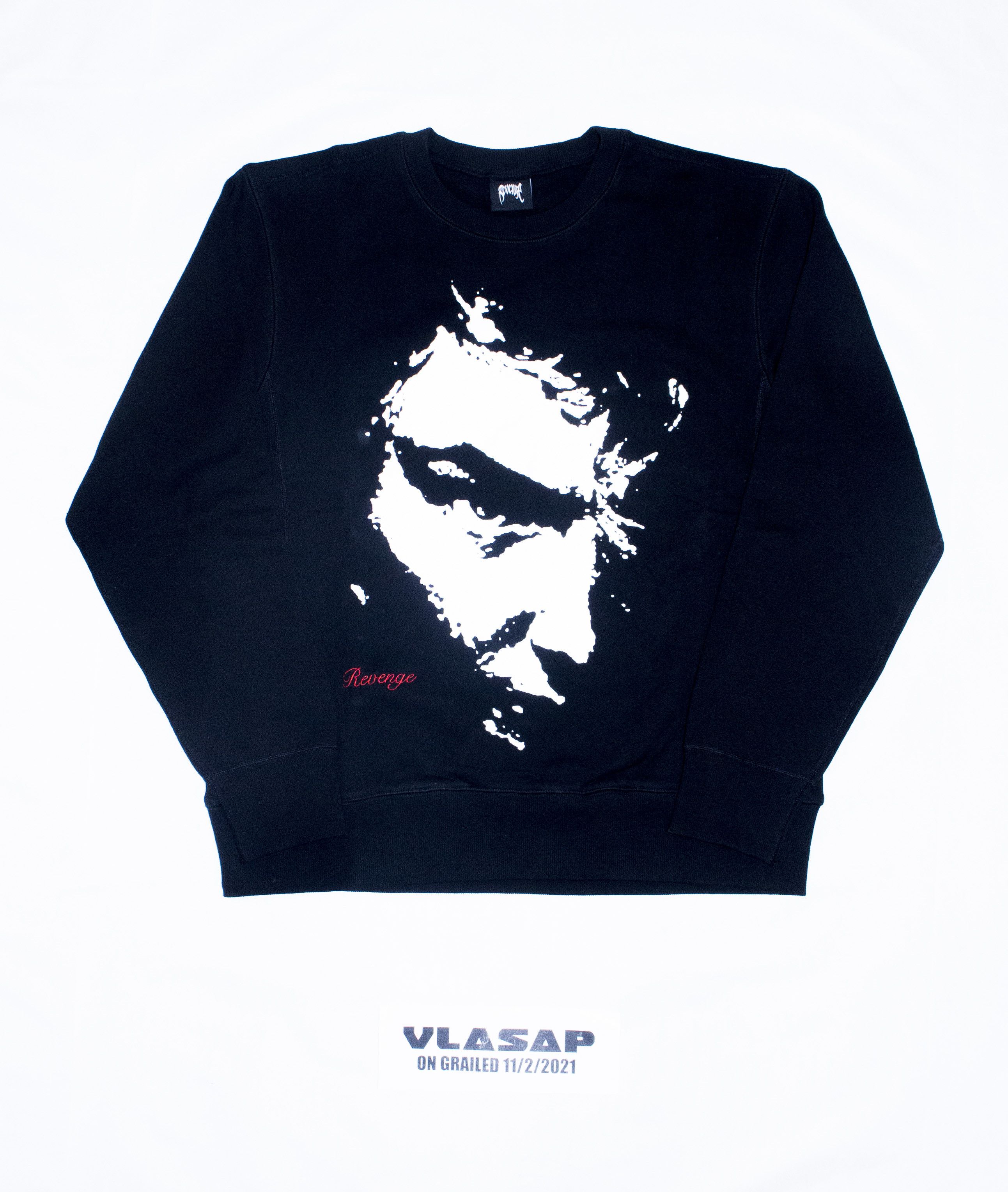 Revenge Revenge Face Crewneck Black XXL Grailed