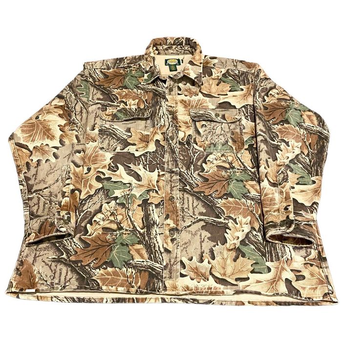 CABELA'S Hommes Marron Camouflage Coton Mélange Chemise 2XL