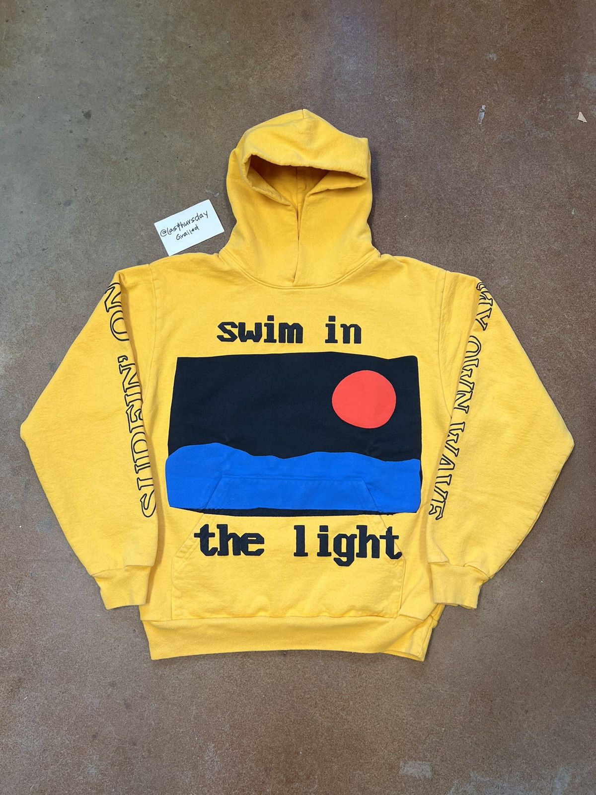 Cactus Plant Flea Market Kid Cudi Kid Cudi x CPFM Swim in the Light Hoodie Yellow Small Grailed