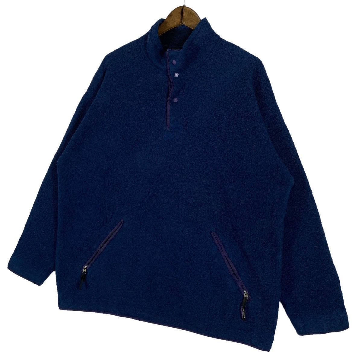 Patagonia × Vintage Vintage 90s Patagonia Snap Button Fleece Sweater Size US L / EU 52-54 / 3 - 4 Thumbnail