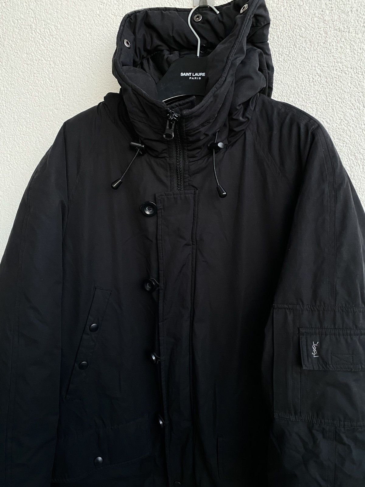 Yves Saint Laurent Winter YSL Jacket Parka Black Size US L / EU 52-54 / 3 - 1 Thumbnail