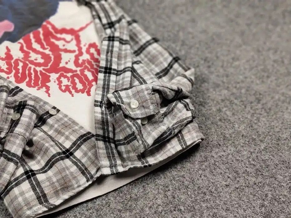 Flannel Vintage Flannel Shirt Travis Scott Style Size US XL / EU 56 / 4 - 4 Thumbnail