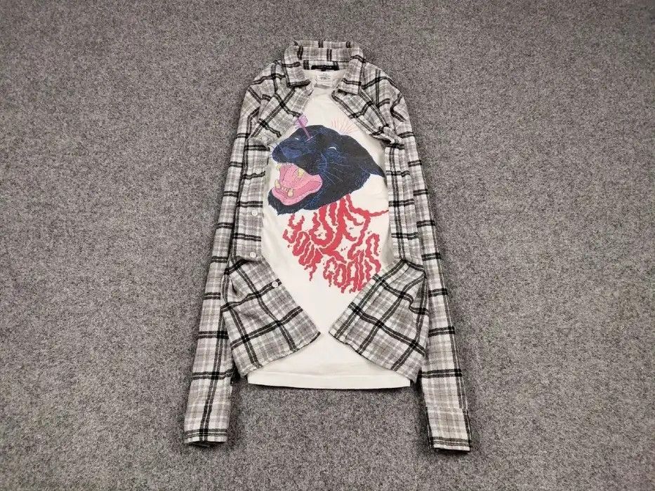Flannel Vintage Flannel Shirt Travis Scott Style Size US XL / EU 56 / 4 - 2 Thumbnail