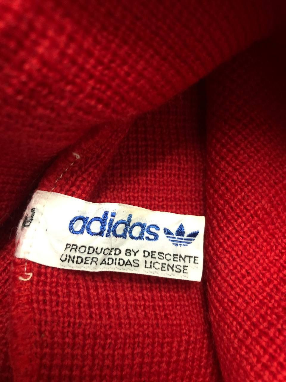 Adidas × Vintage 🔥SICK🔥Vintage Thrashed Adidas Spellout Beanie Hat Size ONE SIZE - 6 Thumbnail