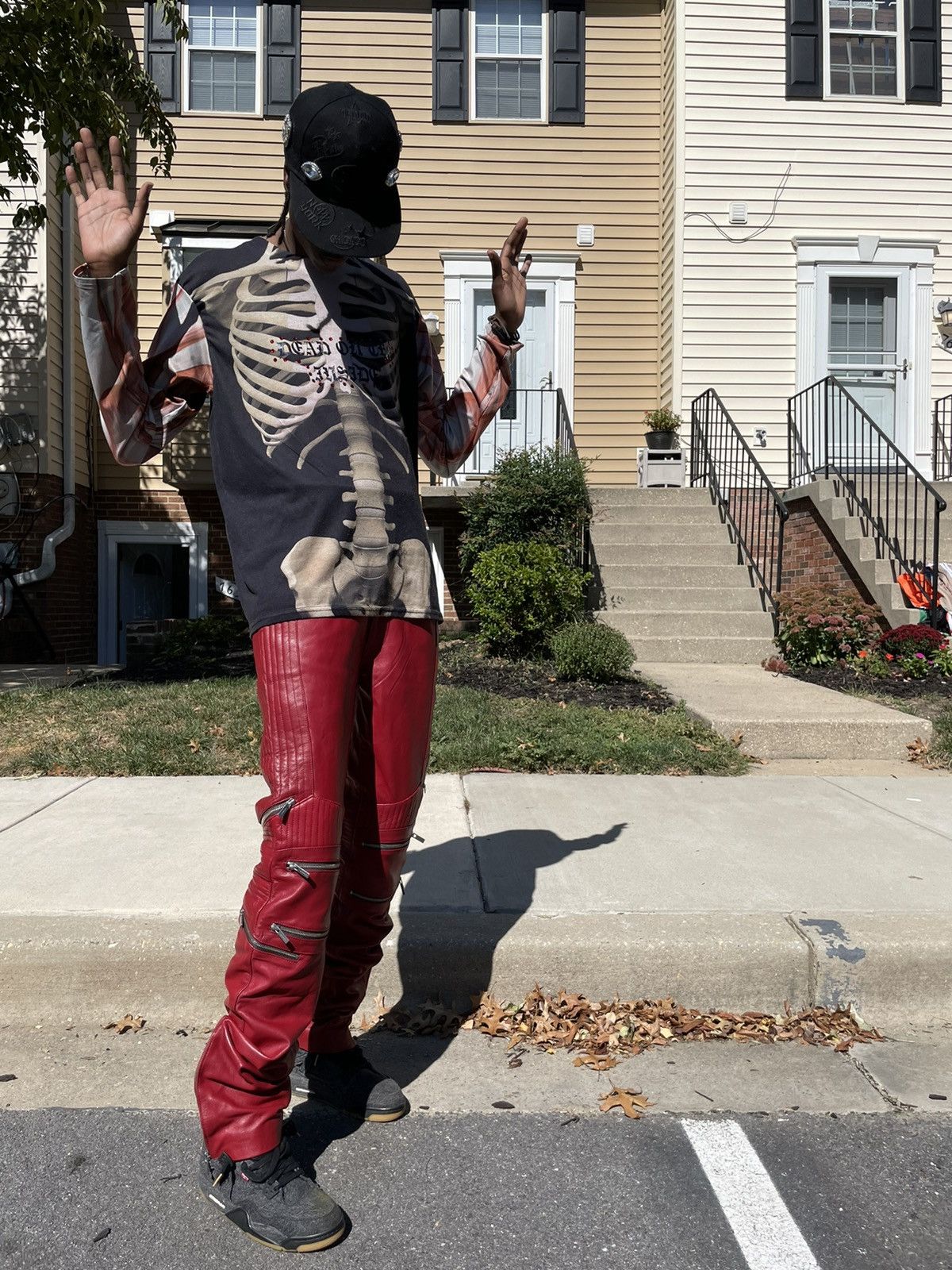 Slumxweirdo Motocycle Biker Leather Trousers