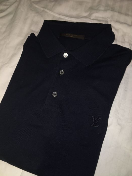 Louis Vuitton Half Damier Pocket Polo BLACK. Size Xs