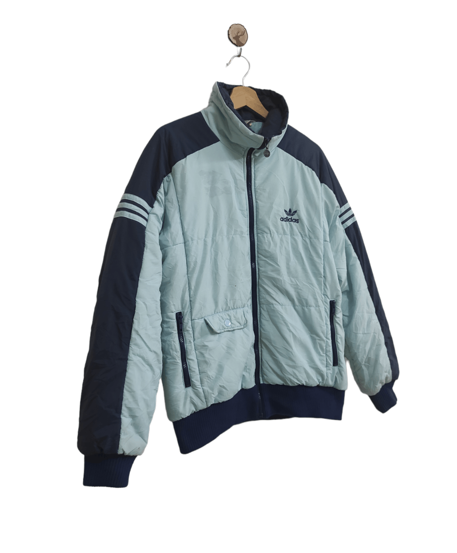 Adidas × Vintage Rare Vintage Adidas Puffer Jacket Size US L / EU 52-54 / 3 - 3 Thumbnail