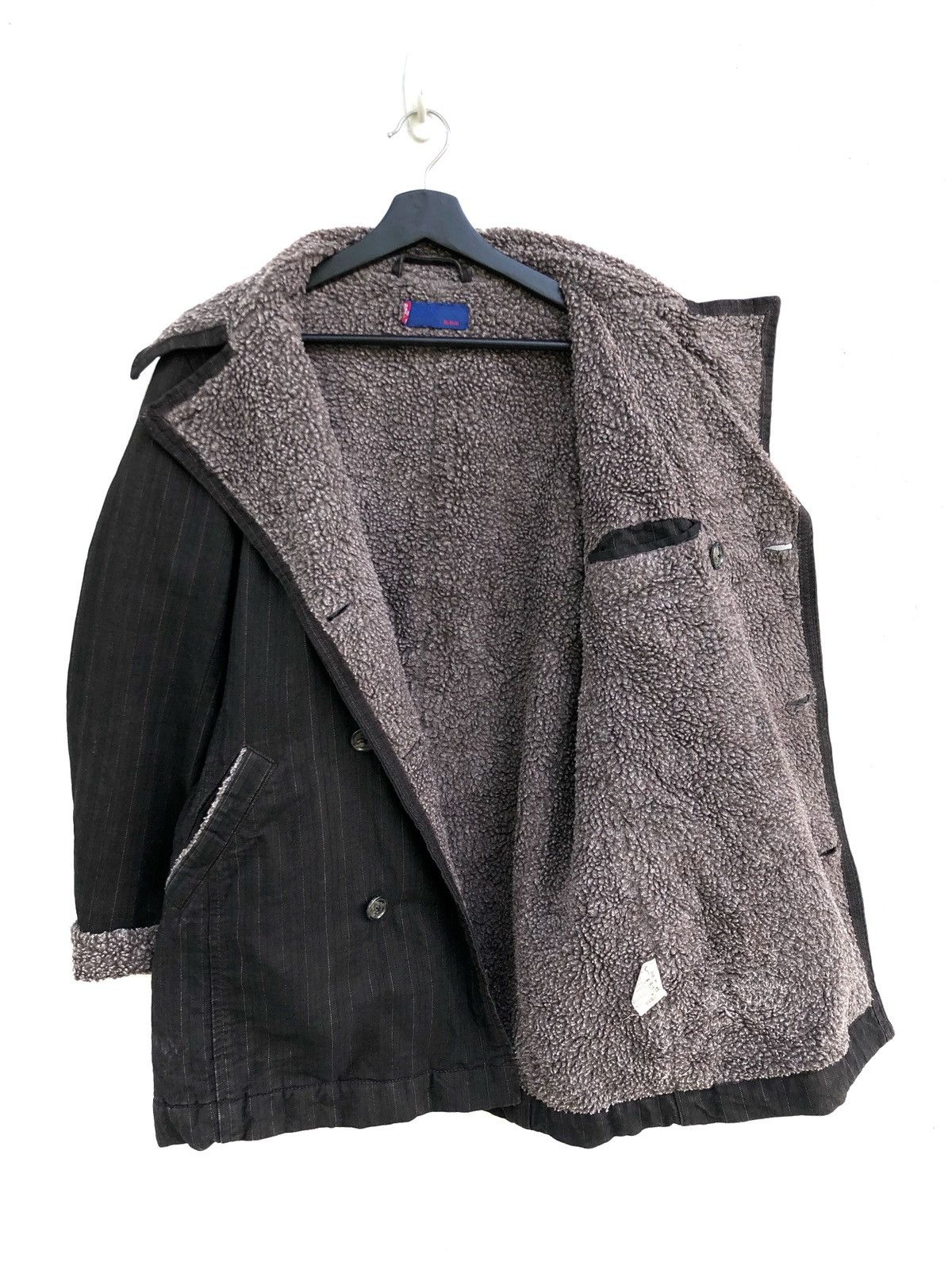 Levi's × Levi's Made & Crafted Levis Deep Pile Denim Fleece Stripes Chore Wabash Jacket Size US M / EU 48-50 / 2 - 1 Thumbnail