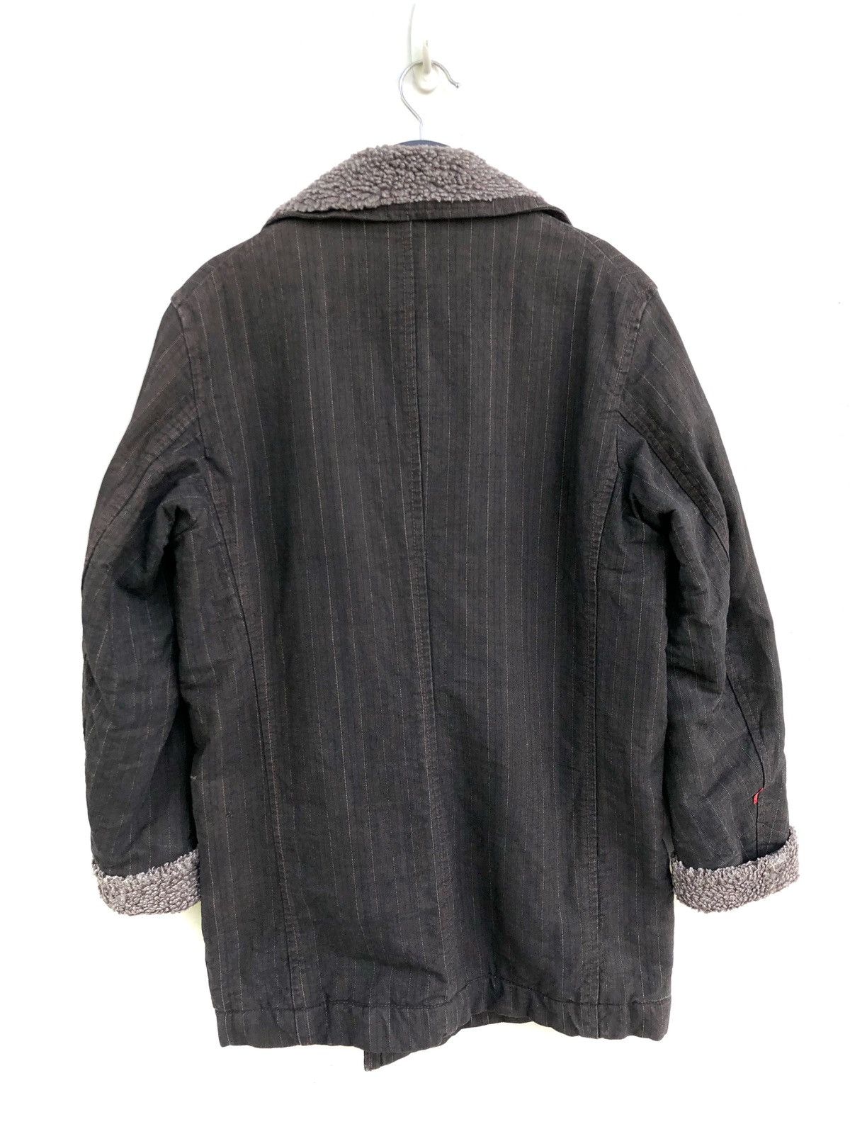 Levi's × Levi's Made & Crafted Levis Deep Pile Denim Fleece Stripes Chore Wabash Jacket Size US M / EU 48-50 / 2 - 4 Thumbnail