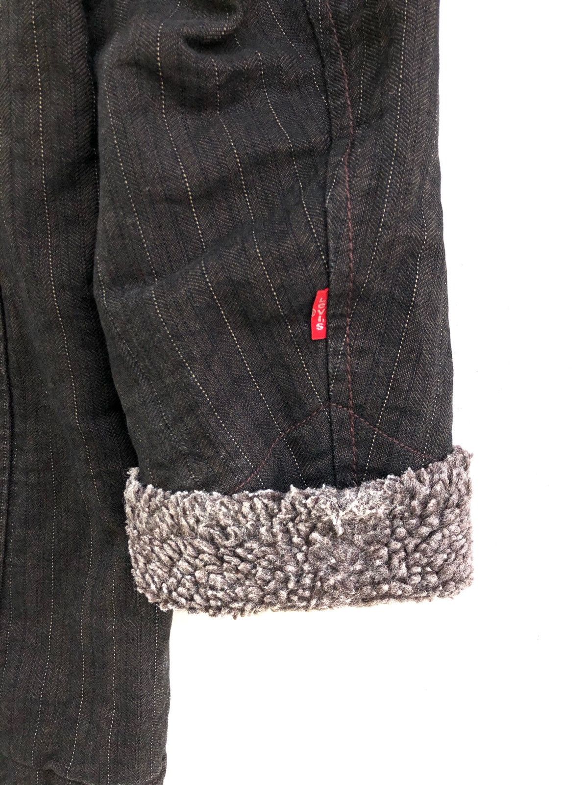 Levi's × Levi's Made & Crafted Levis Deep Pile Denim Fleece Stripes Chore Wabash Jacket Size US M / EU 48-50 / 2 - 7 Thumbnail