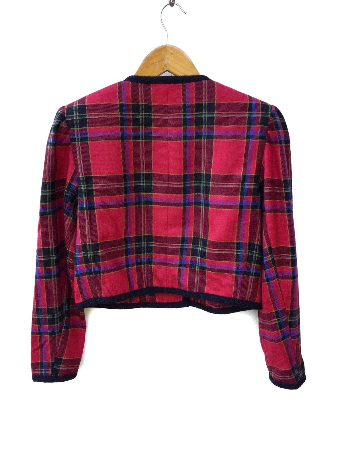 Yves Saint Laurent Vintage Yves Saint Laurent Wool Checkered Jacket Size M / US 6-8 / IT 42-44 - 2 Thumbnail