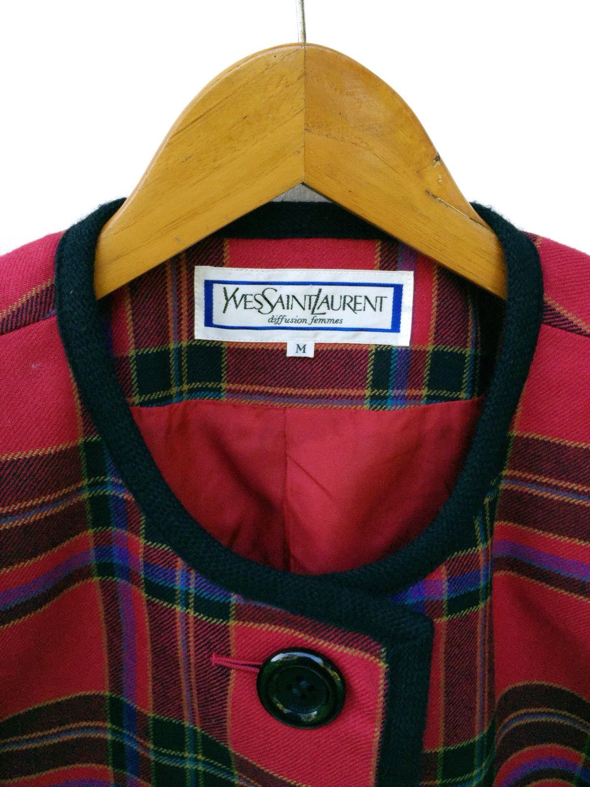 Yves Saint Laurent Vintage Yves Saint Laurent Wool Checkered Jacket Size M / US 6-8 / IT 42-44 - 5 Thumbnail