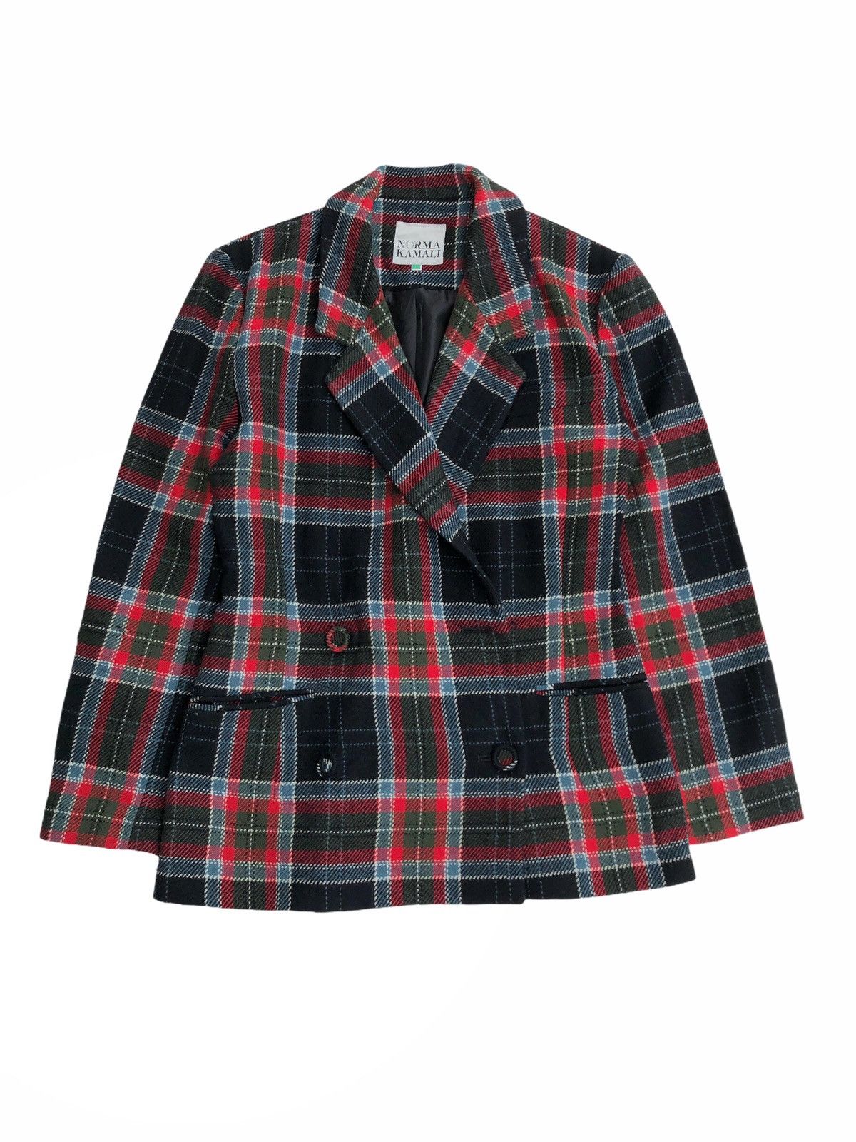 Other Vintage Norma Kamali Red Tartan Jacket Size US S / EU 44-46 / 1 - 1 Thumbnail