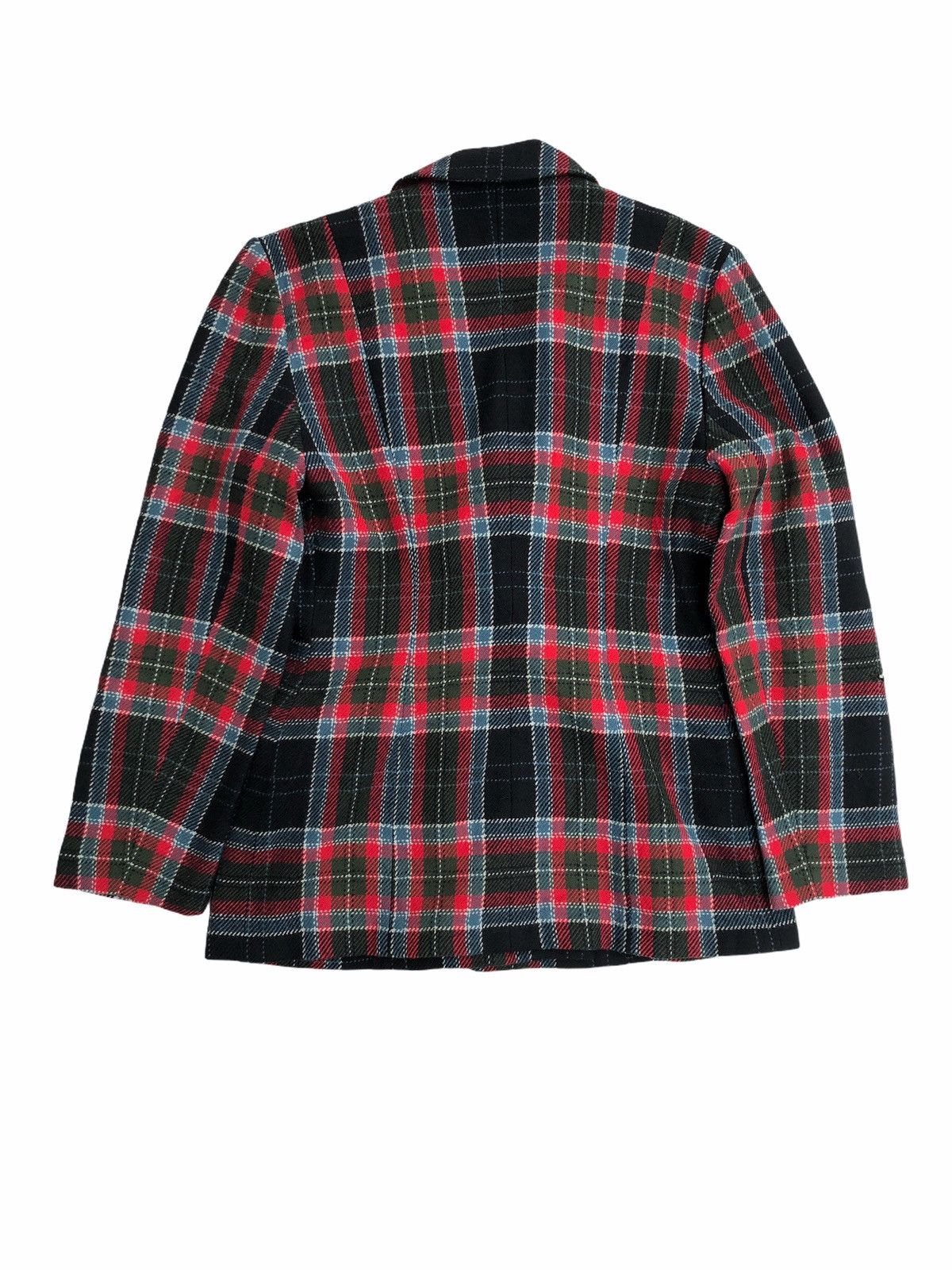 Other Vintage Norma Kamali Red Tartan Jacket Size US S / EU 44-46 / 1 - 2 Thumbnail