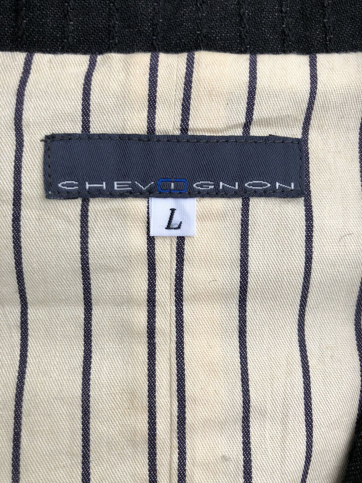 Chevignon × Japanese Brand Chevignon Black Stripes Stitching Chore Jacket Size US M / EU 48-50 / 2 - 2 Thumbnail