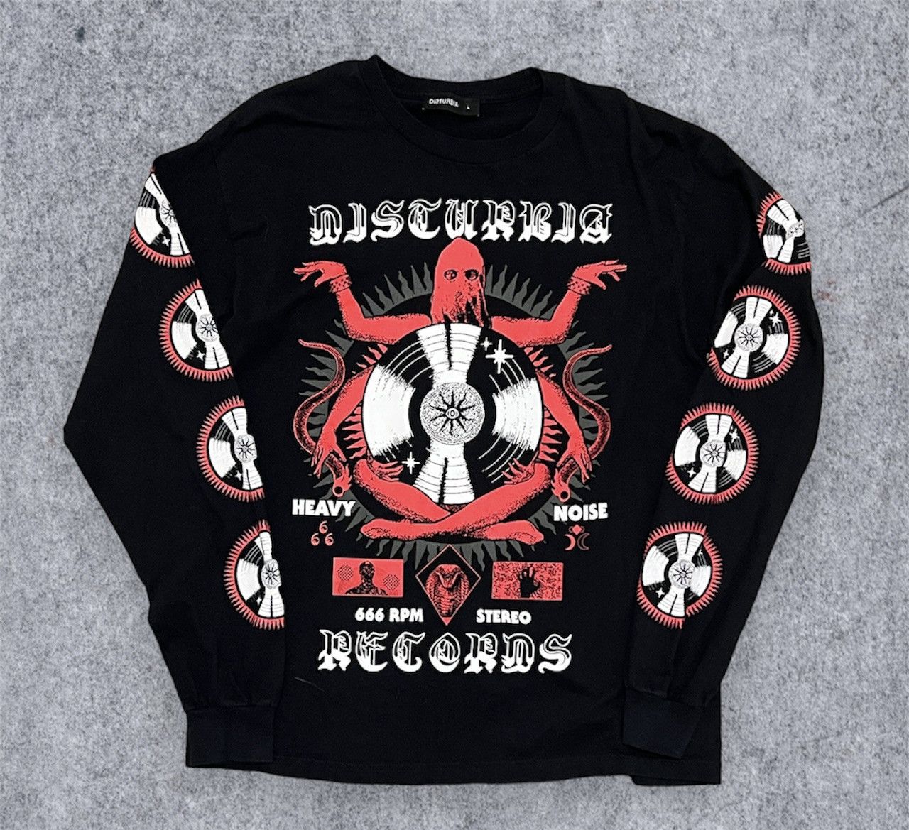 Disturbia × Vintage Disturbia Records Satanic Emo Graphic Long Sleeve ...
