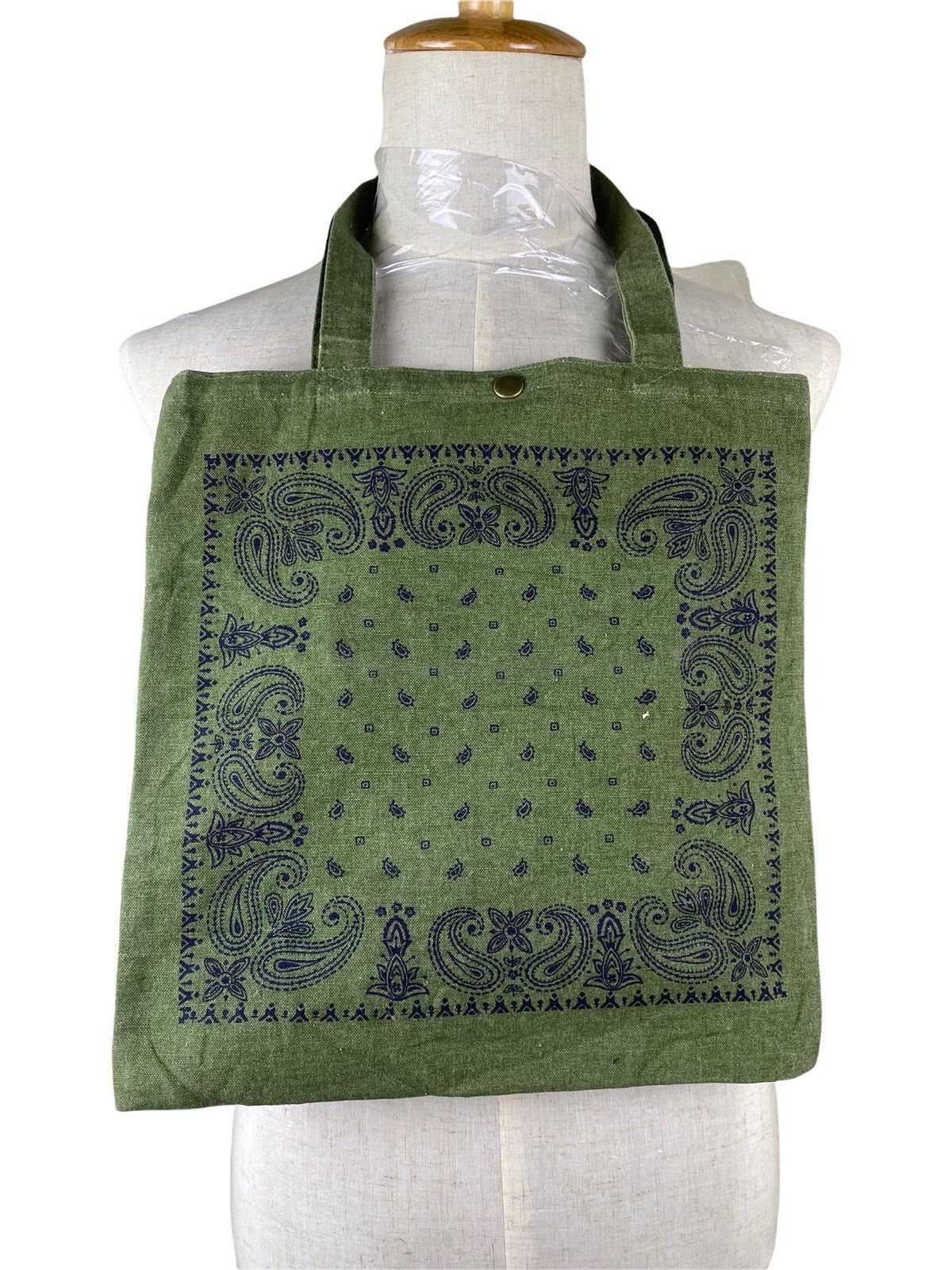Japanese Brand Paislee Green Tote Bag