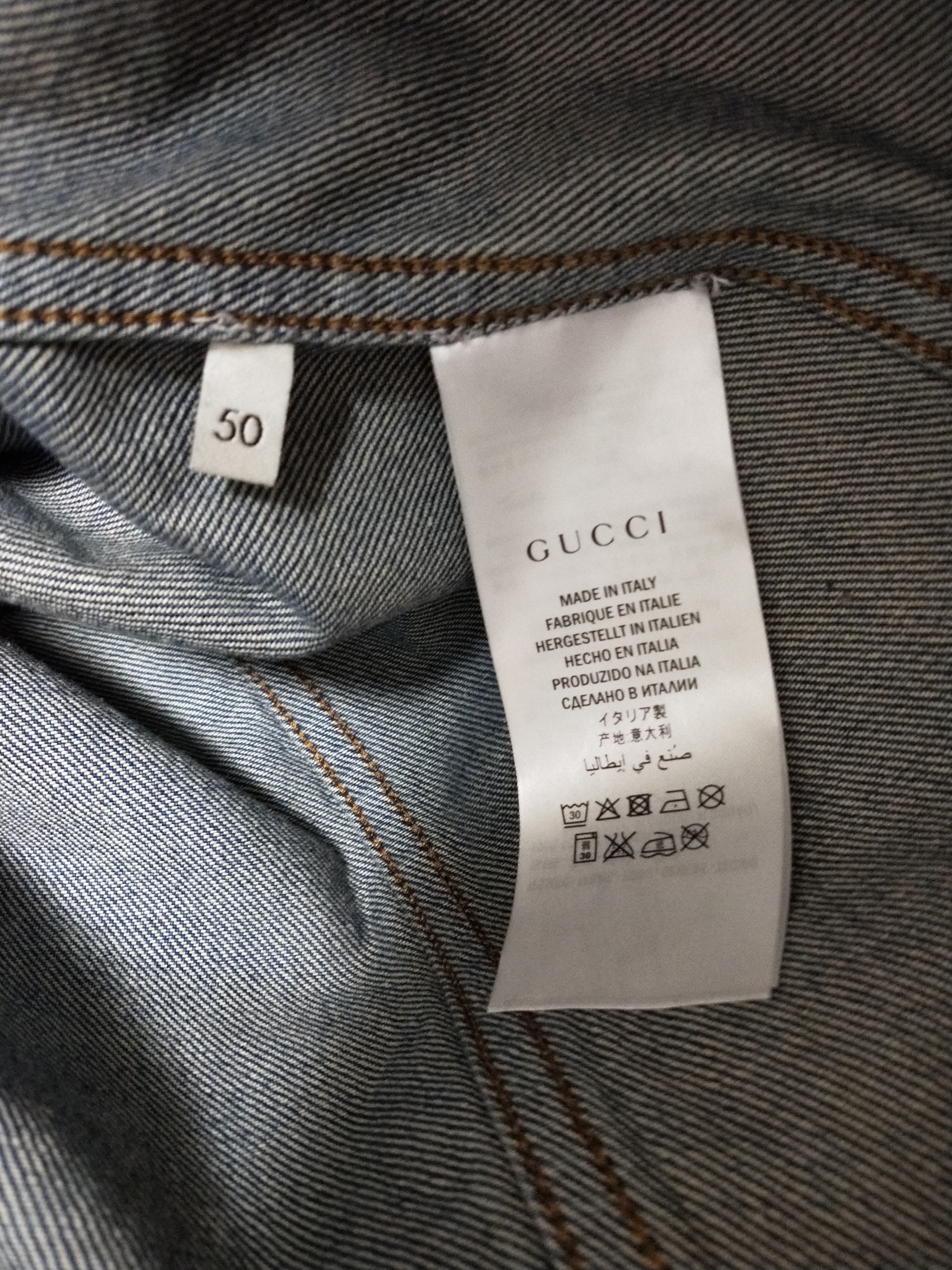 Gucci Hand Painted Floral Denim Jacket Size US M / EU 48-50 / 2 - 6 Thumbnail